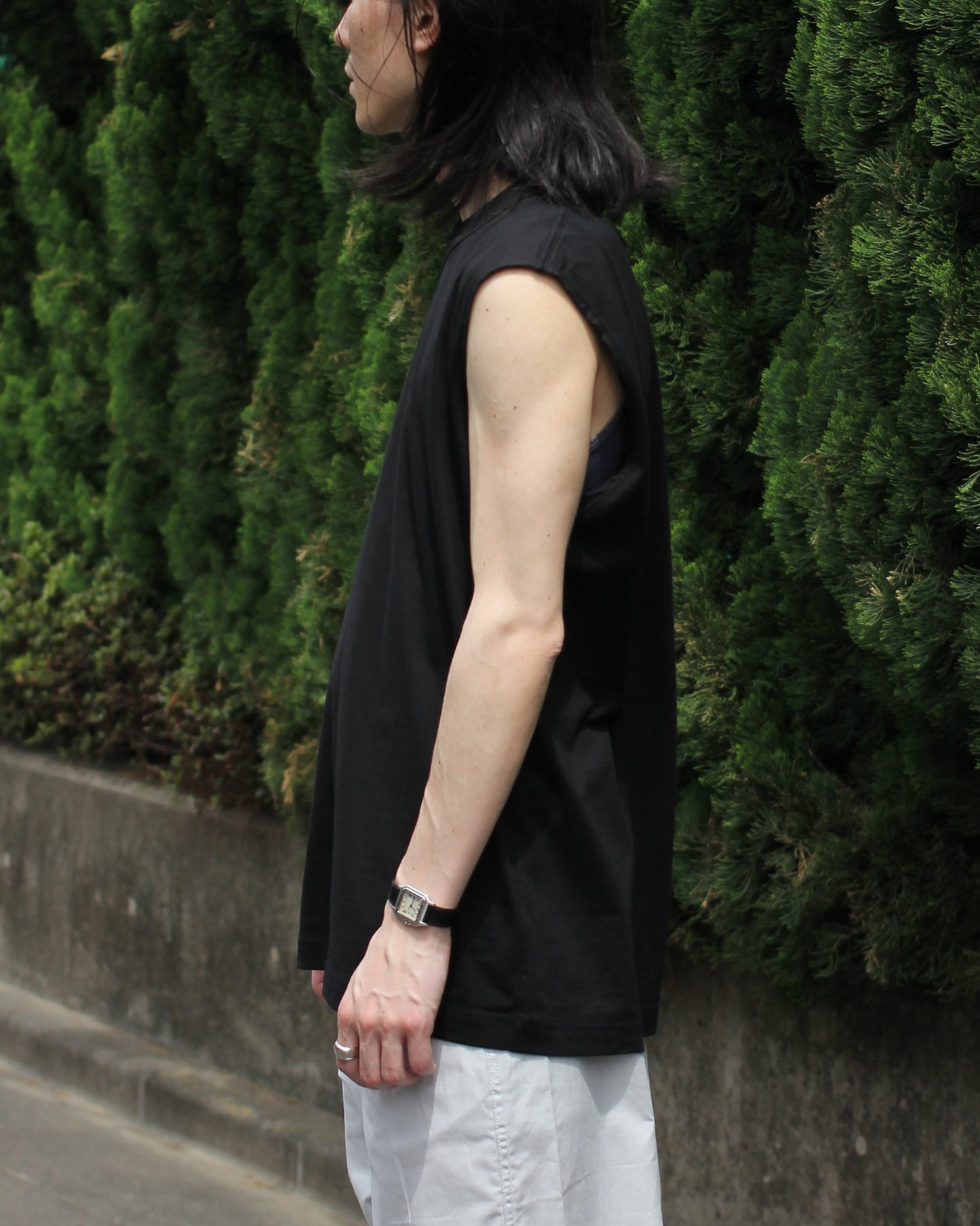 MATSUFUJI/Sleeveless Shirt “BLACK”