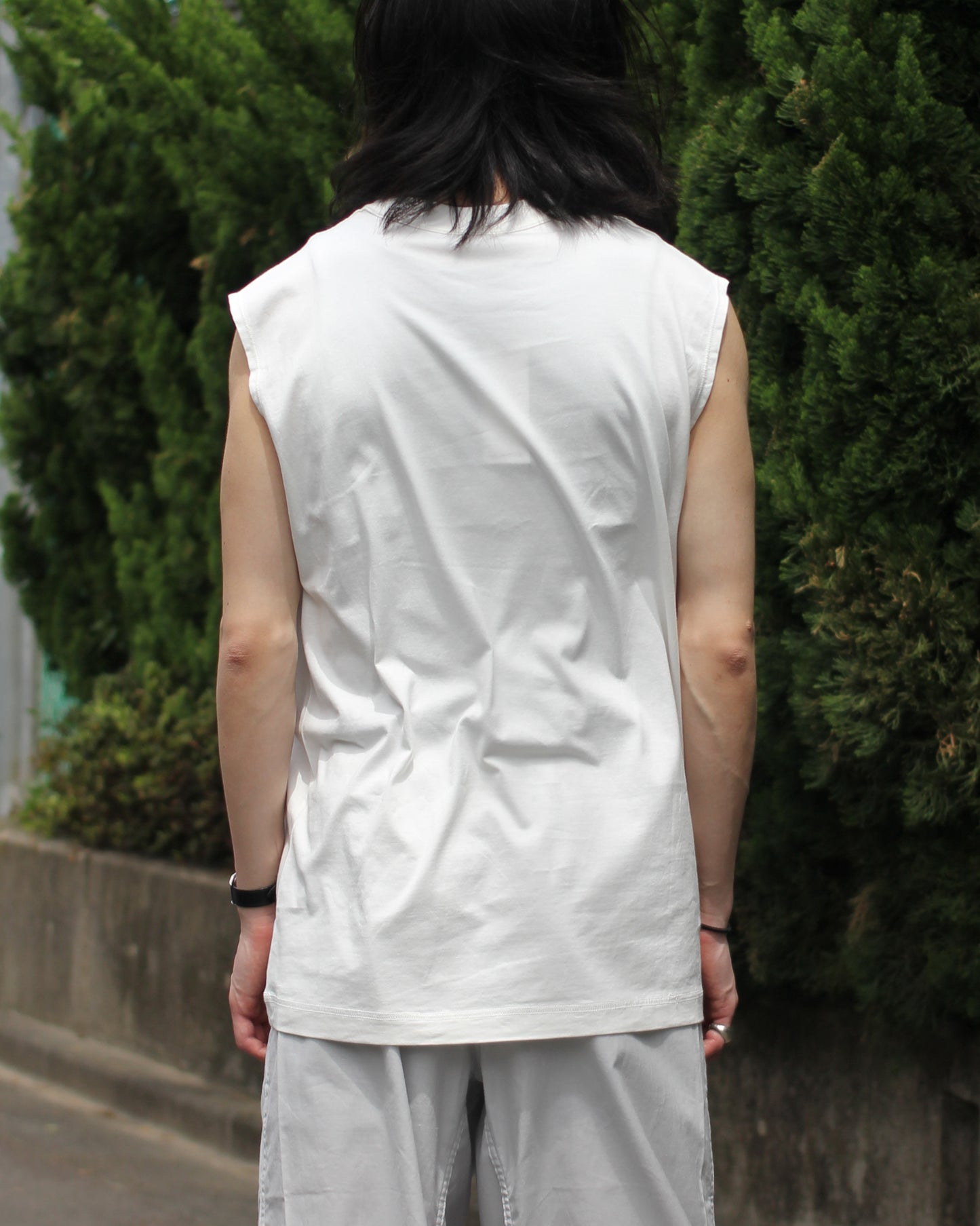 MATSUFUJI/Sleeveless Shirt “WHITE”