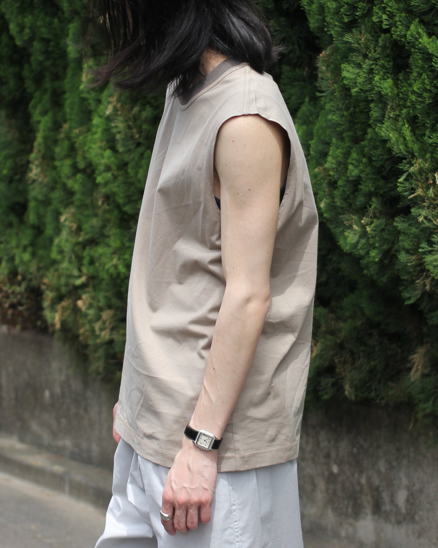 MATSUFUJI/Sleeveless Shirt “BEIGE”