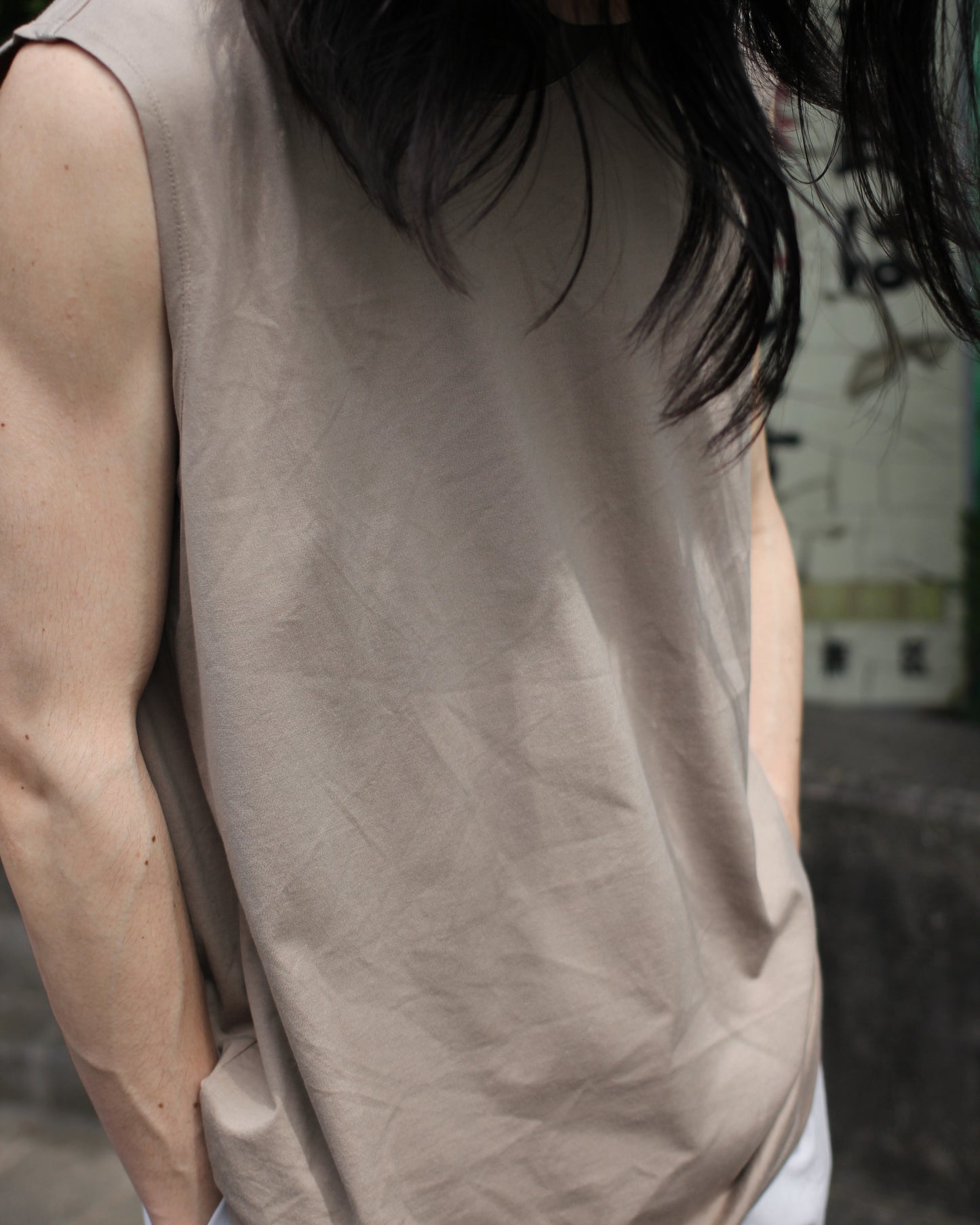 MATSUFUJI/Sleeveless Shirt “BEIGE”