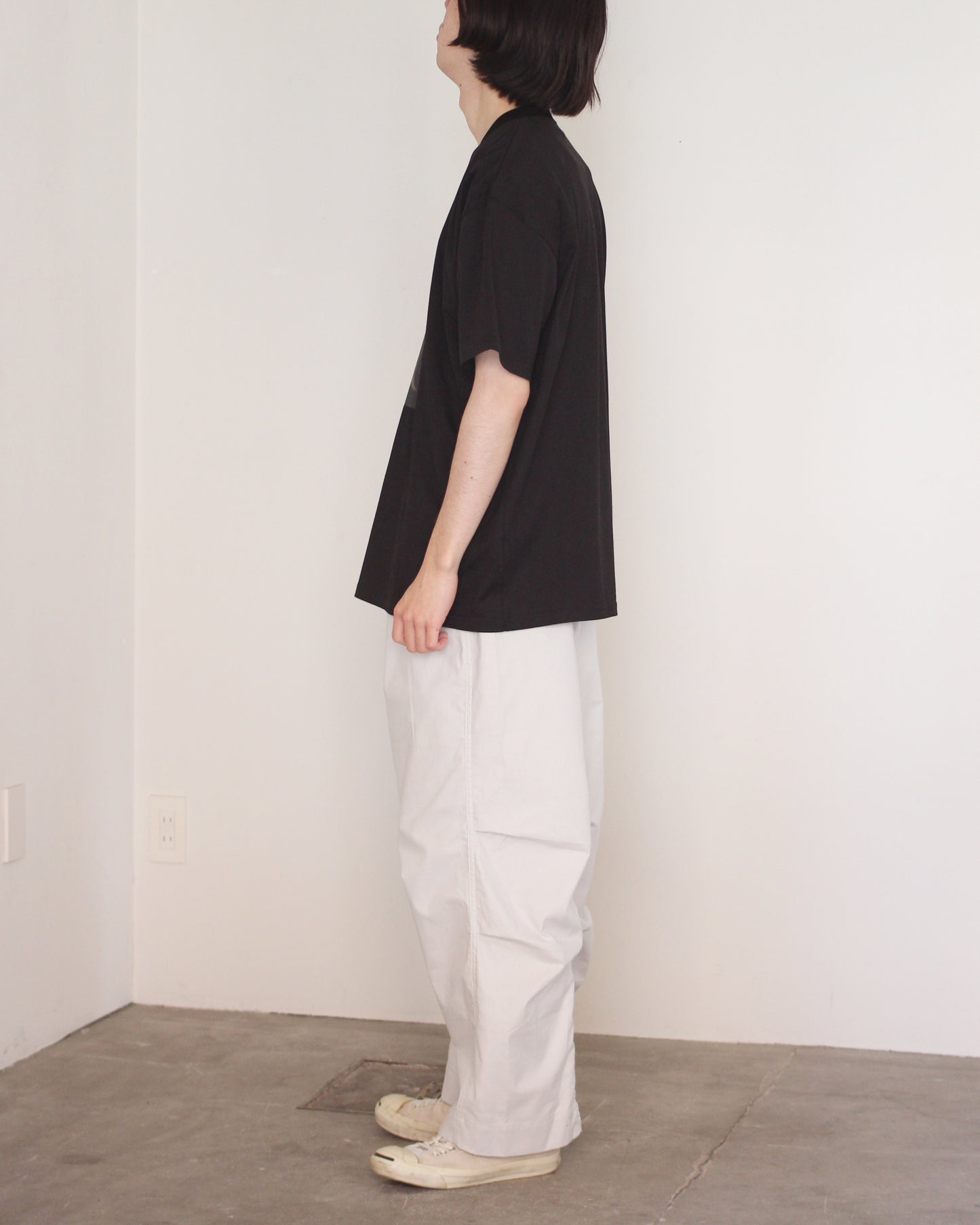stein/Print Tee -IMAGINE- (MERCERISED COTTON) “black”