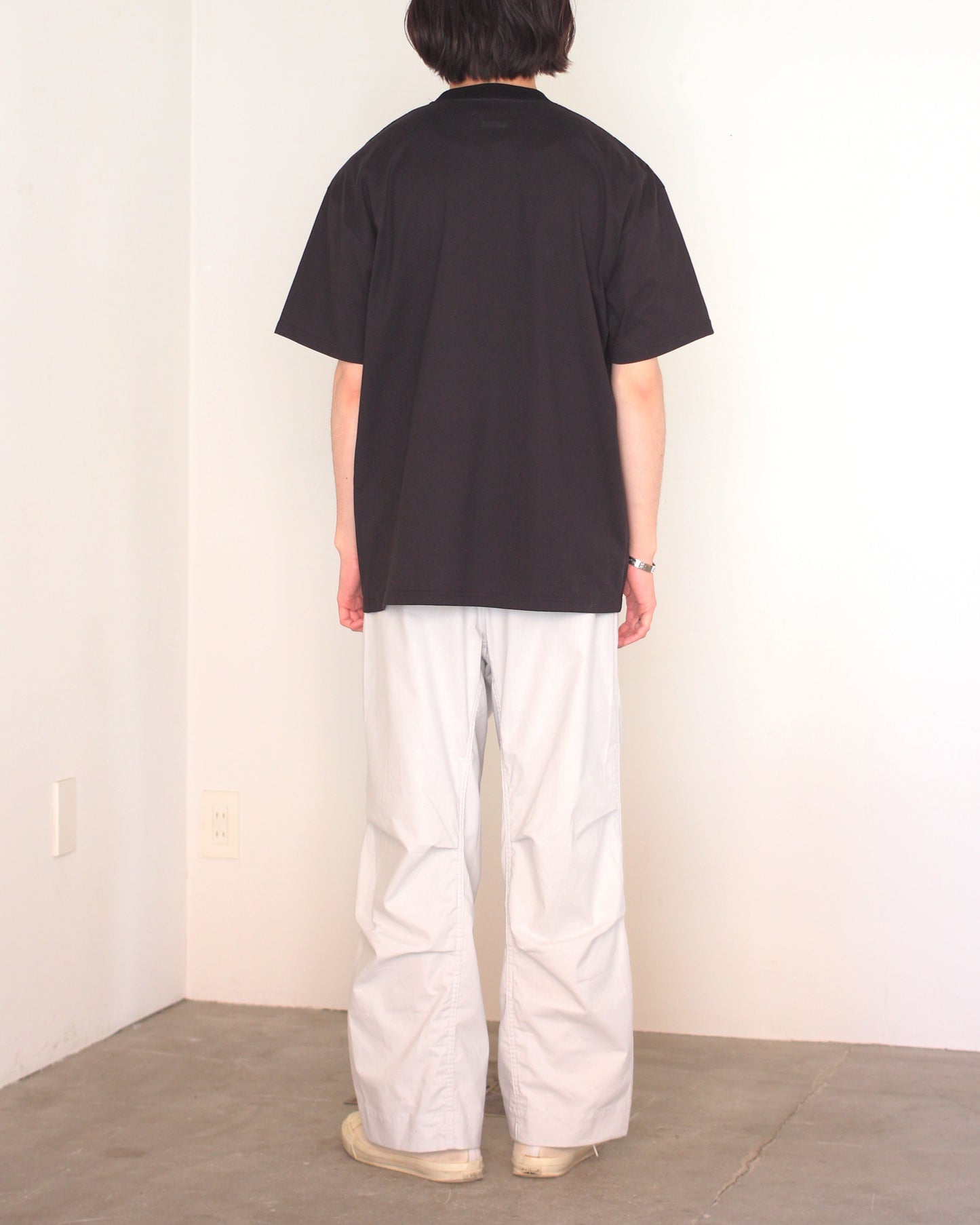 stein/Print Tee -IMAGINE- (MERCERISED COTTON) “black”