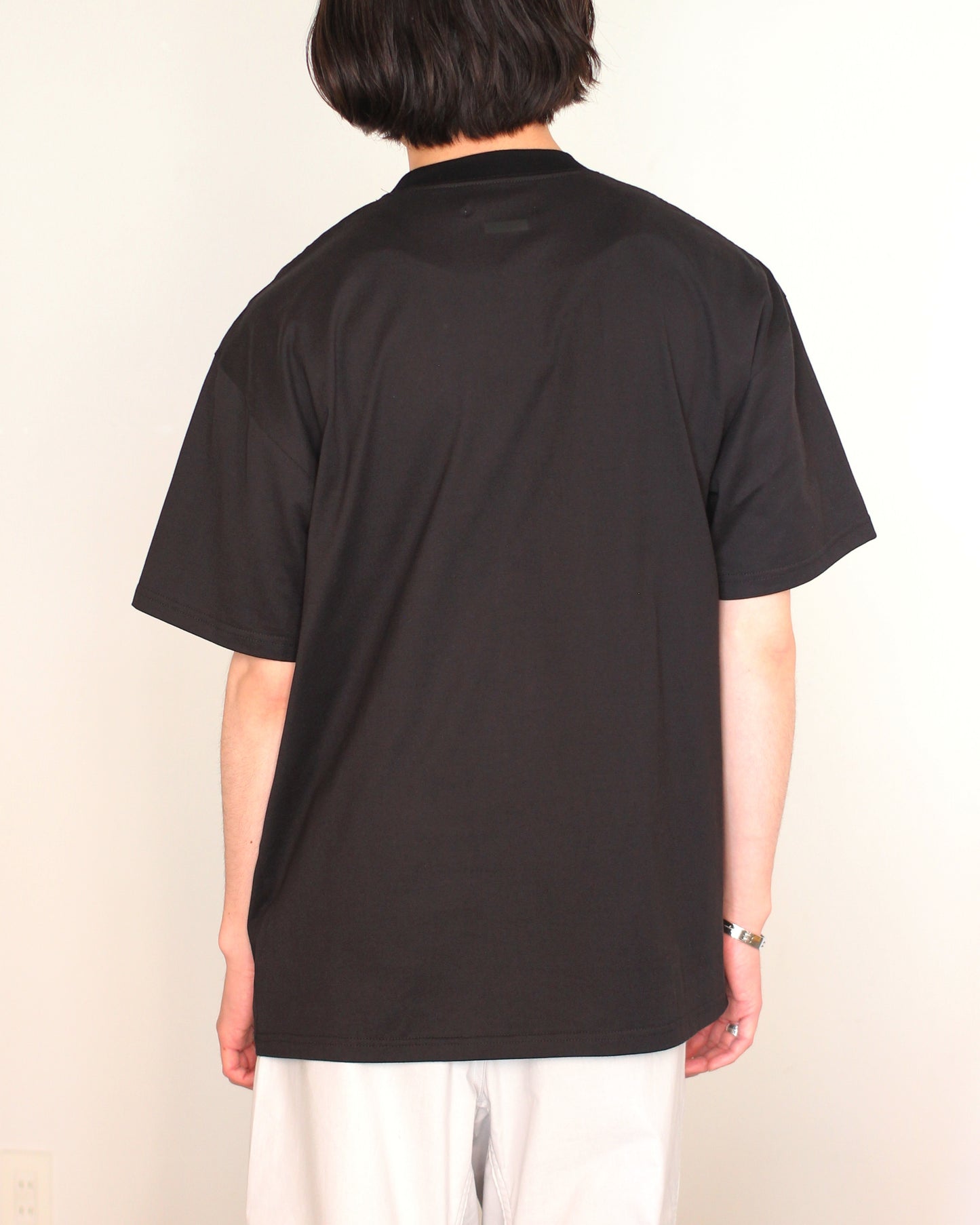 stein/Print Tee -IMAGINE- (MERCERISED COTTON) “black”