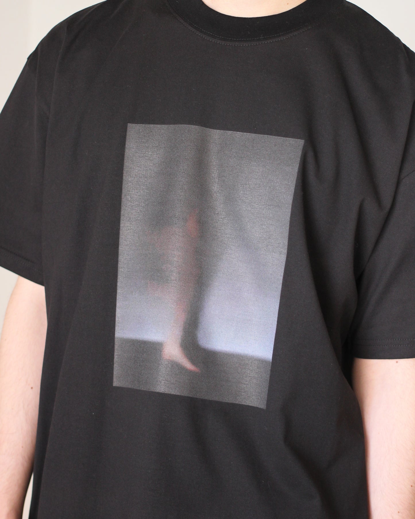 stein/Print Tee -IMAGINE- (MERCERISED COTTON) “black”