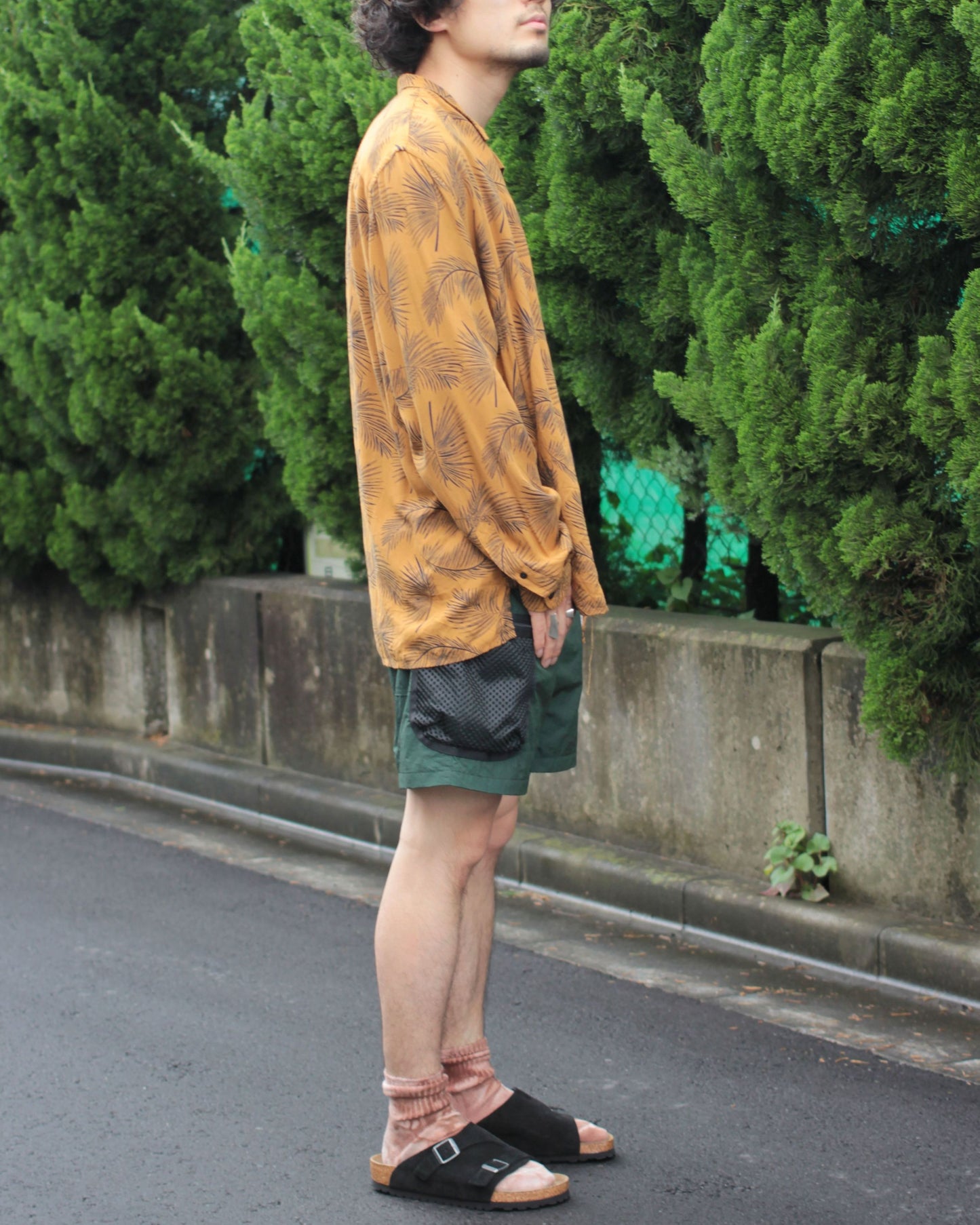 ENDS and MEANS(エンズアンドミーンズ)Utillity Shorts"woods green"