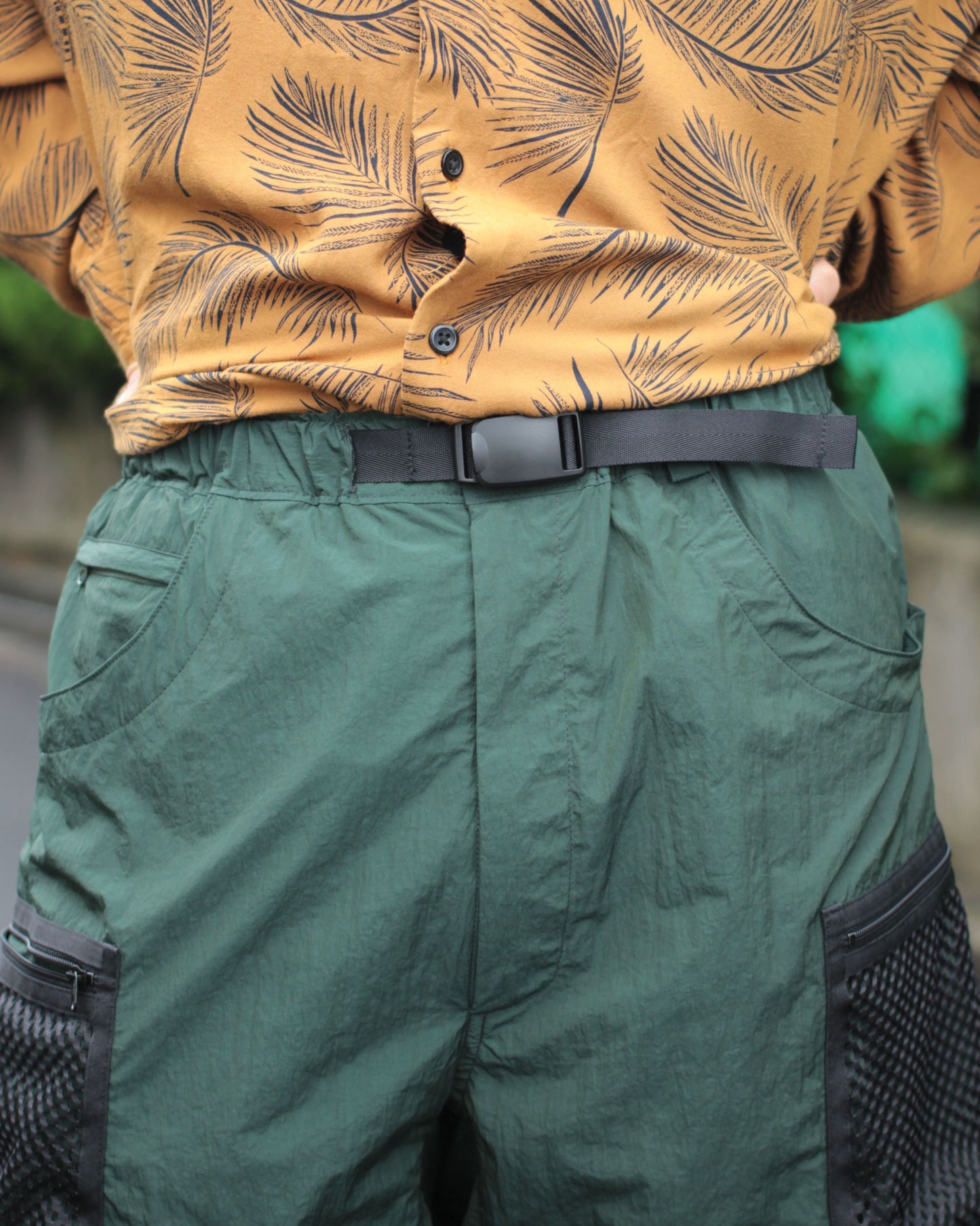 ENDS and MEANS(エンズアンドミーンズ)Utillity Shorts"woods green"