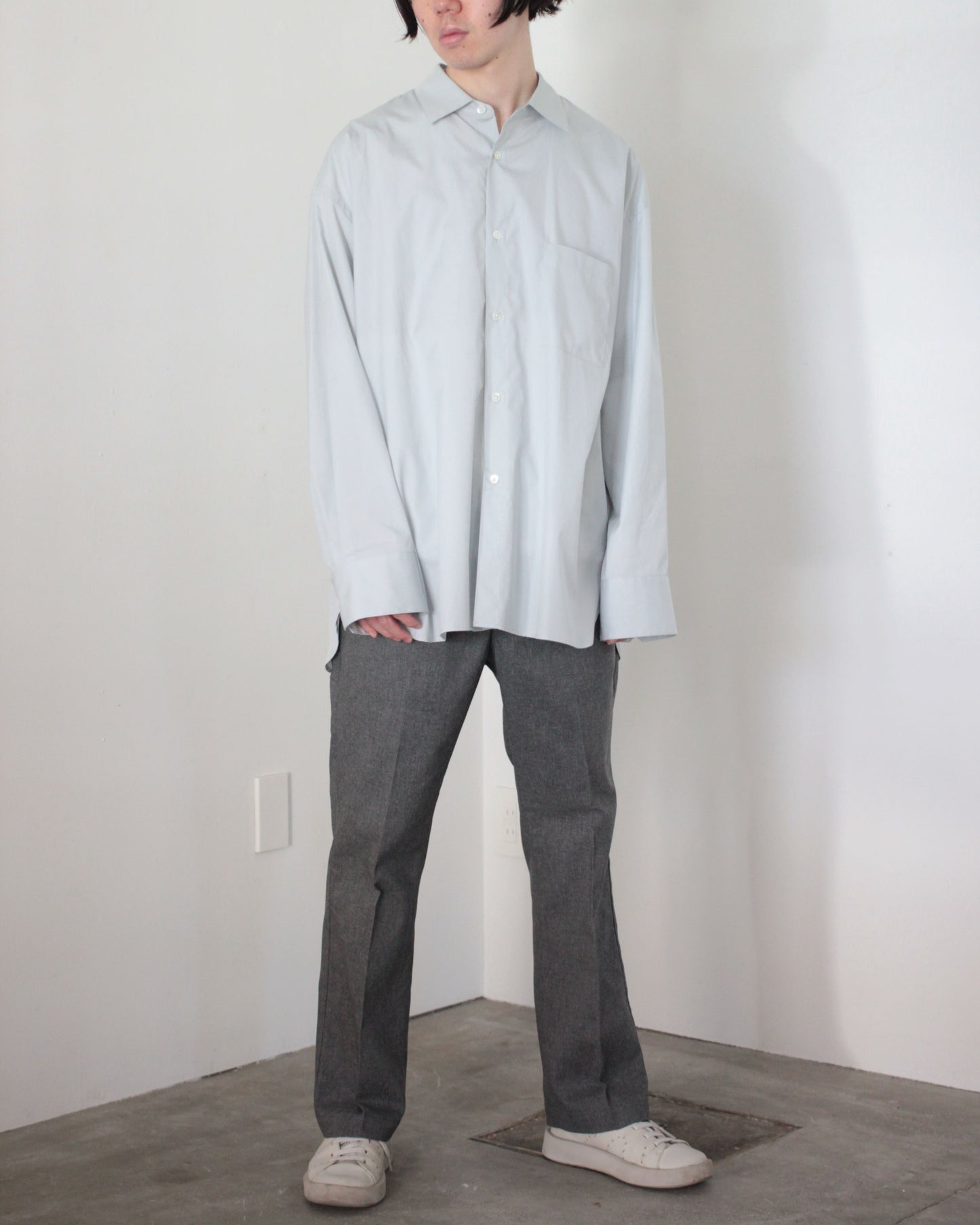 stein / Oversized Down Pat Shirt "OFF GREY"
