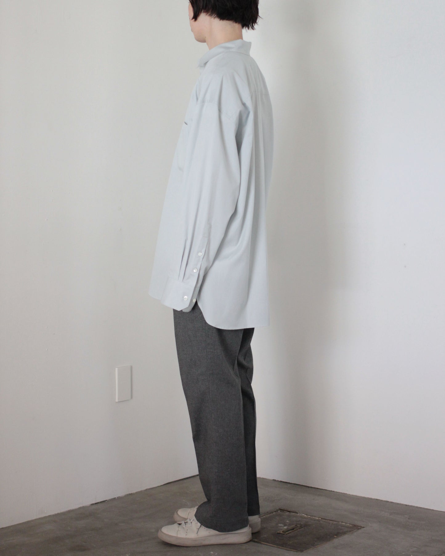 stein / Oversized Down Pat Shirt "OFF GREY"