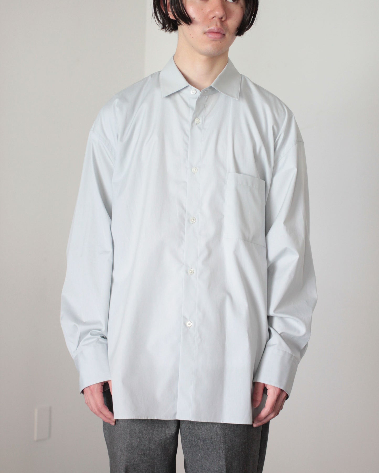 stein / Oversized Down Pat Shirt "OFF GREY"
