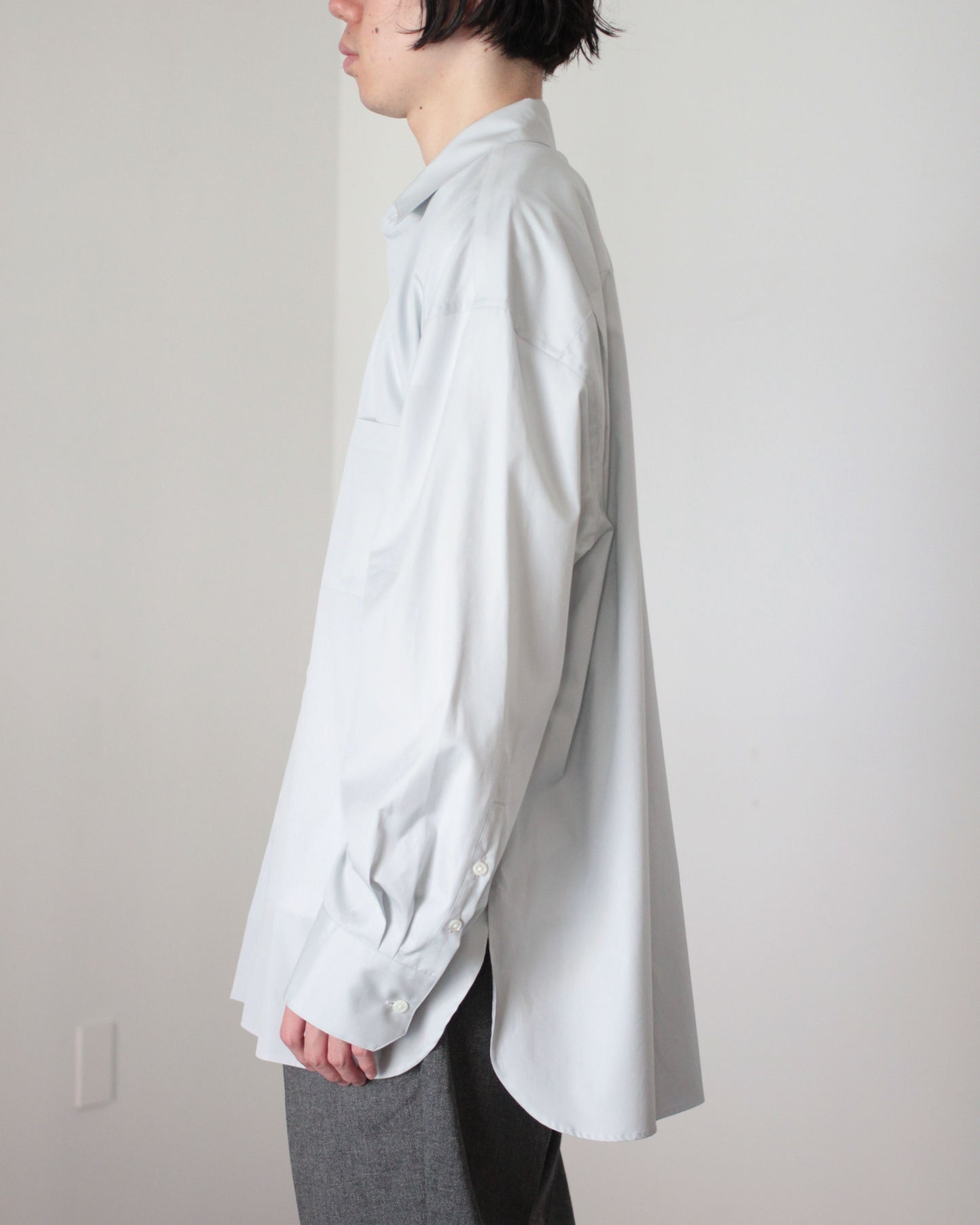 stein / Oversized Down Pat Shirt "OFF GREY"