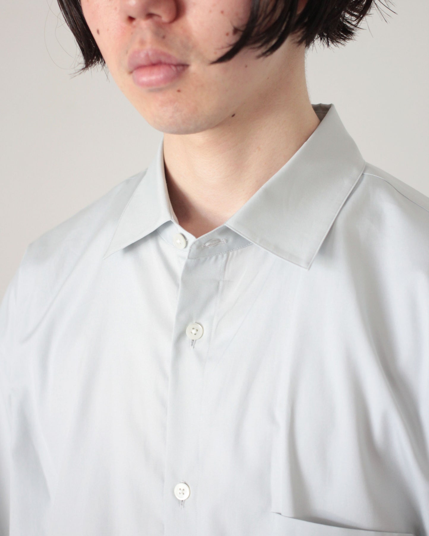 stein / Oversized Down Pat Shirt "OFF GREY"