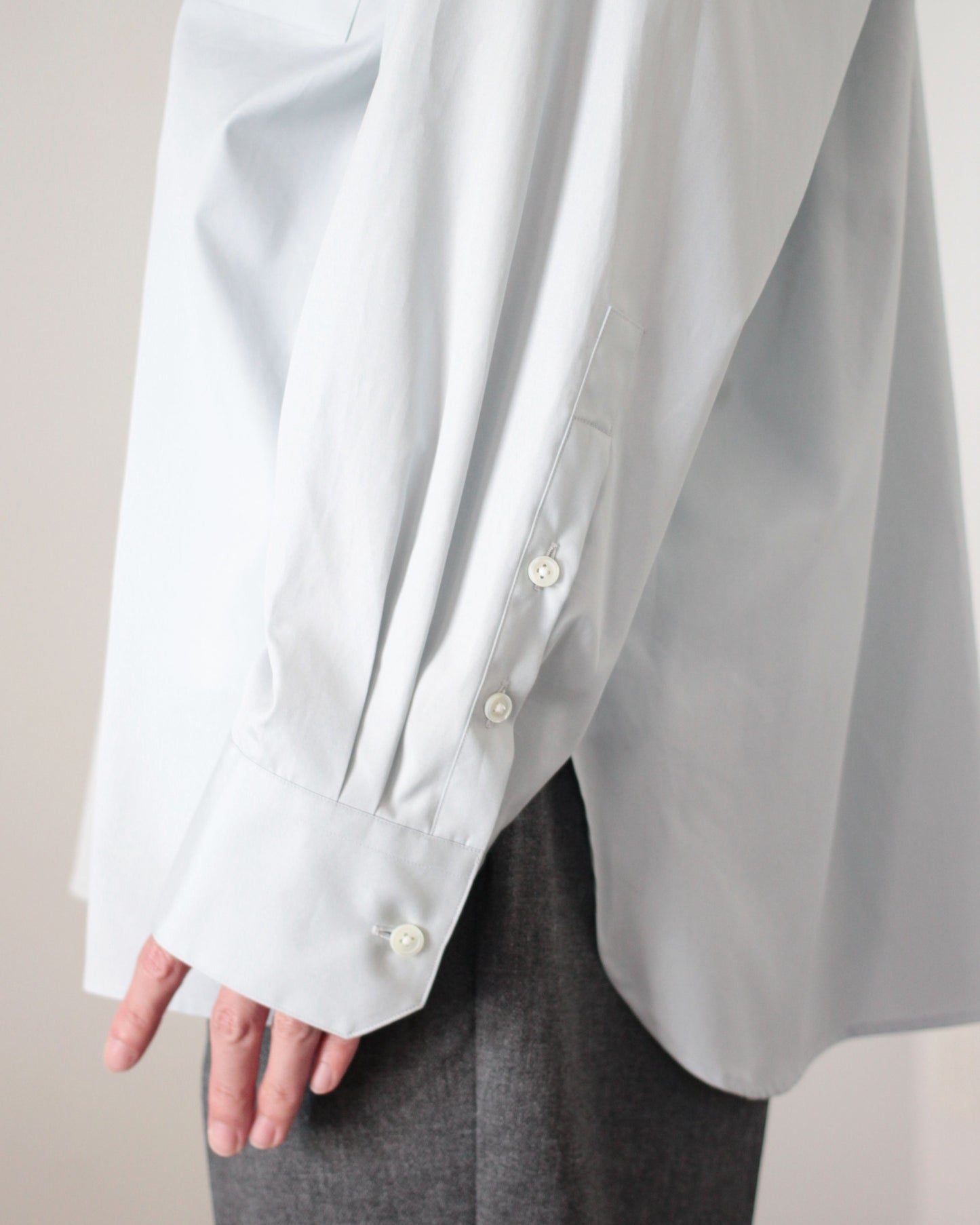 stein / Oversized Down Pat Shirt "OFF GREY"