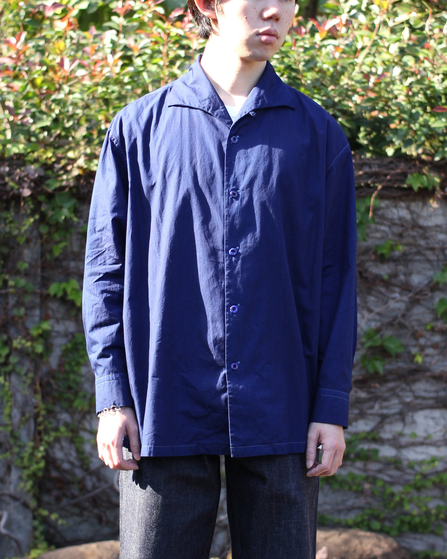 SOWBOW(蒼氓)/ONE PIECE COLLAR SHIRT(ワンピースカラーシャツ)"DK.INDIGO"