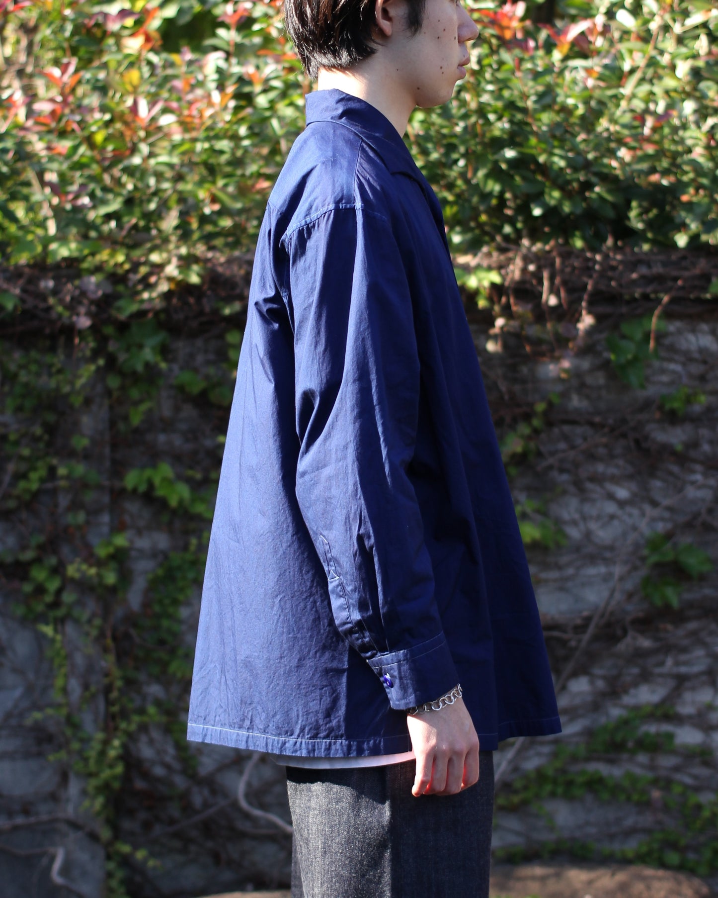 SOWBOW(蒼氓)/ONE PIECE COLLAR SHIRT(ワンピースカラーシャツ)"DK.INDIGO"
