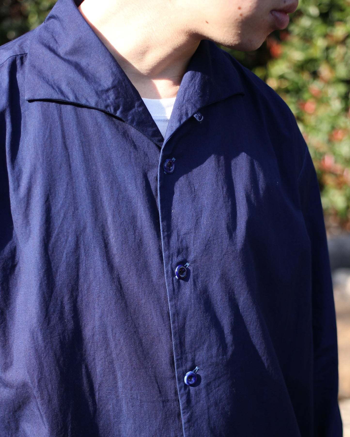 SOWBOW(蒼氓)/ONE PIECE COLLAR SHIRT(ワンピースカラーシャツ)"DK.INDIGO"