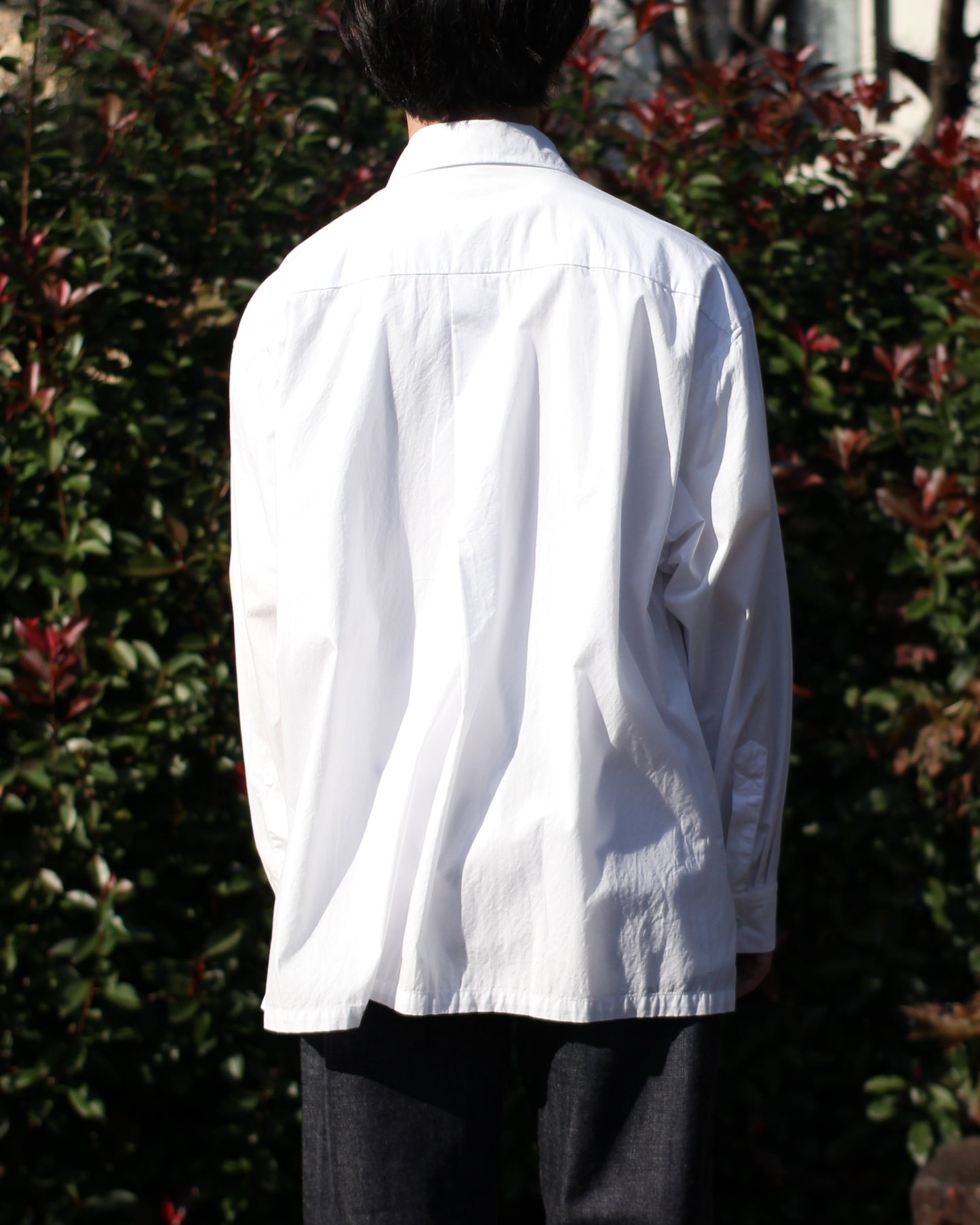 SOWBOW(蒼氓)/ONE PIECE COLLAR SHIRT(ワンピースカラーシャツ)"WHITE"