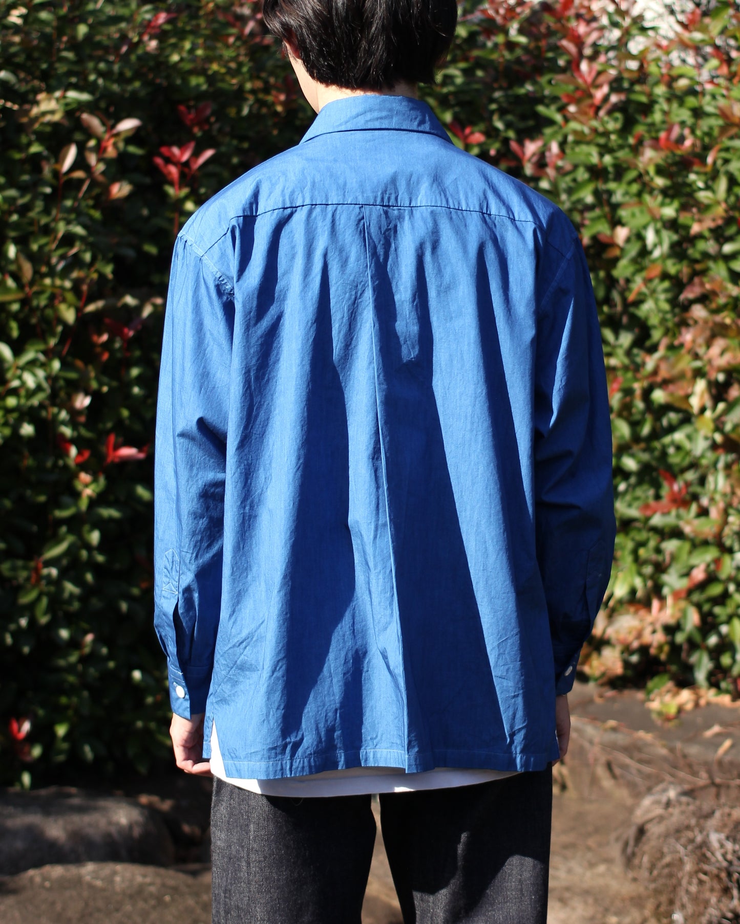 SOWBOW(蒼氓)/ONE PIECE COLLAR SHIRT(ワンピースカラーシャツ)"LT.INDIGO"