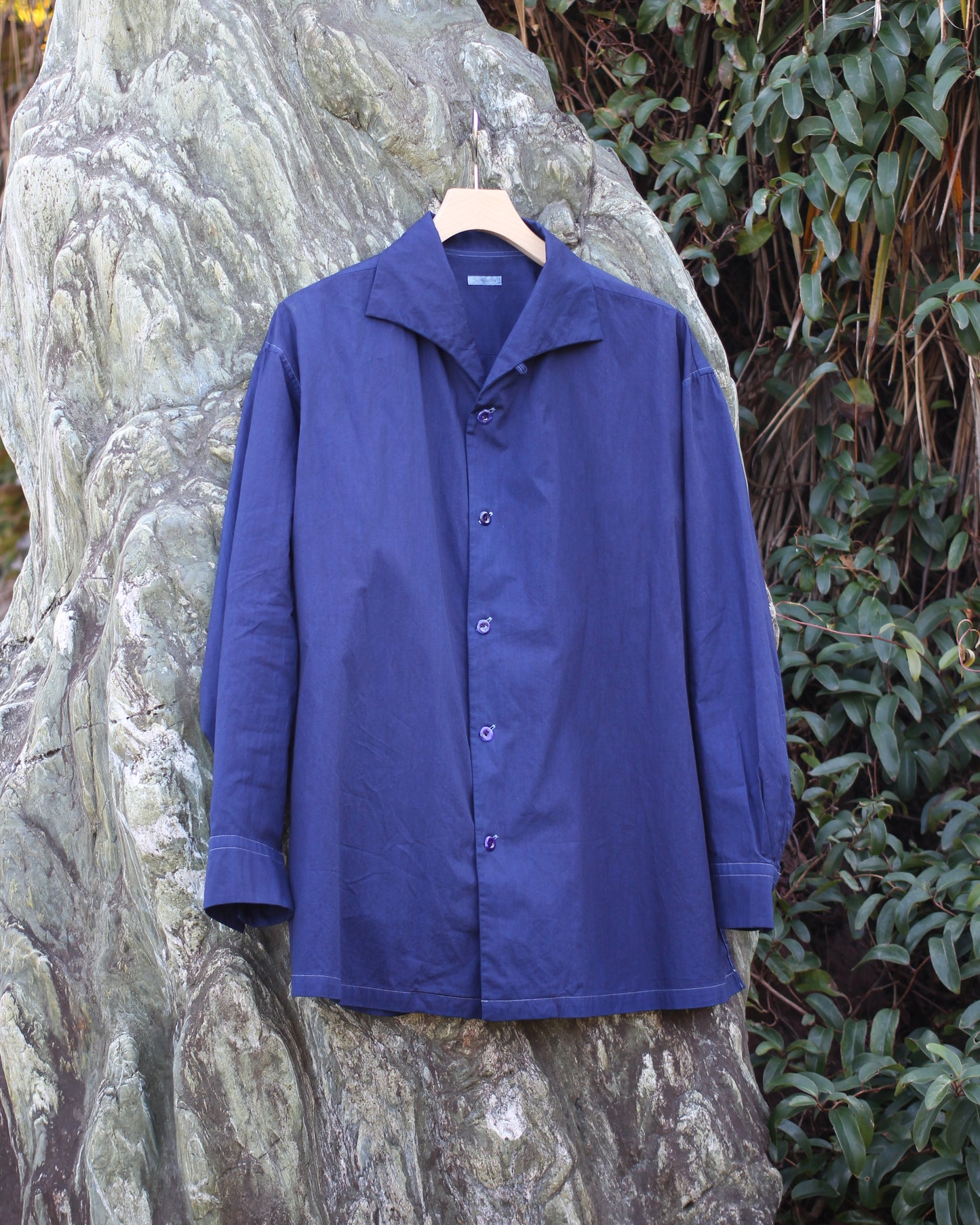 SOWBOW(蒼氓)/ONE PIECE COLLAR SHIRT(ワンピースカラーシャツ)"DK.INDIGO"