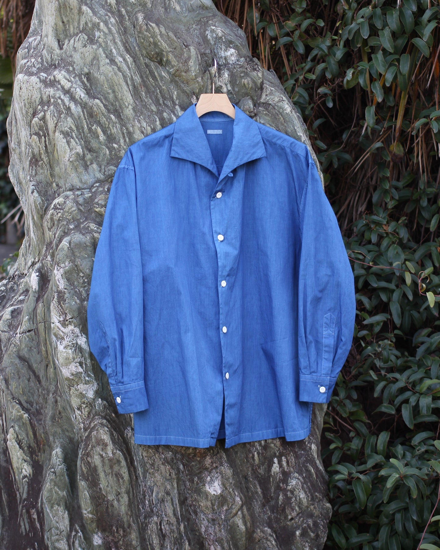 SOWBOW(蒼氓)/ONE PIECE COLLAR SHIRT(ワンピースカラーシャツ)"LT.INDIGO"