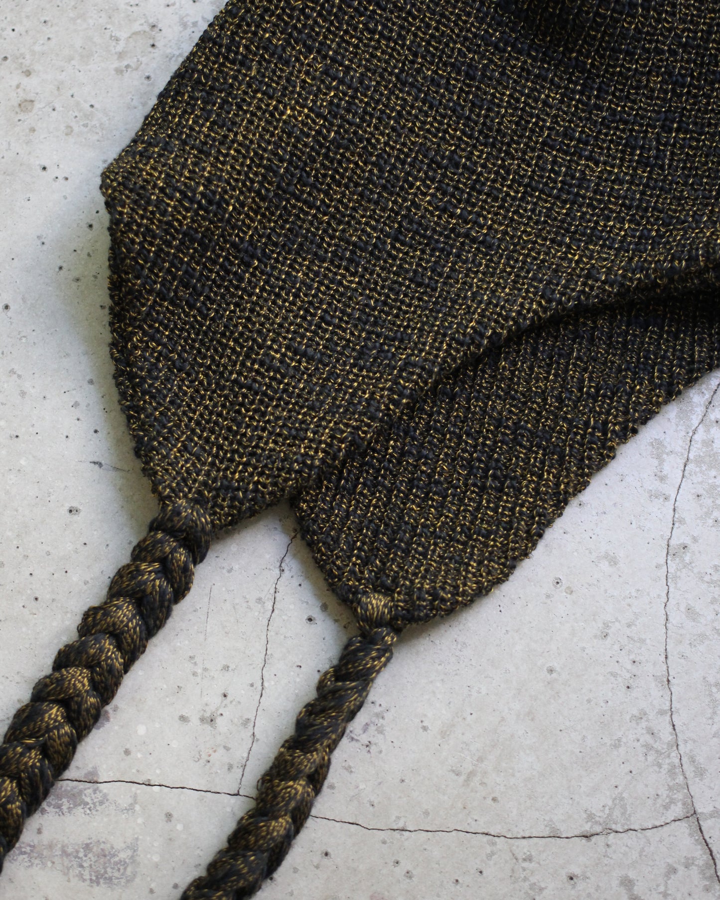 KIJIMA TAKAYUKI/COTTON ACRYLIC KNIT EAR CAP "YELLOW×BLACK"