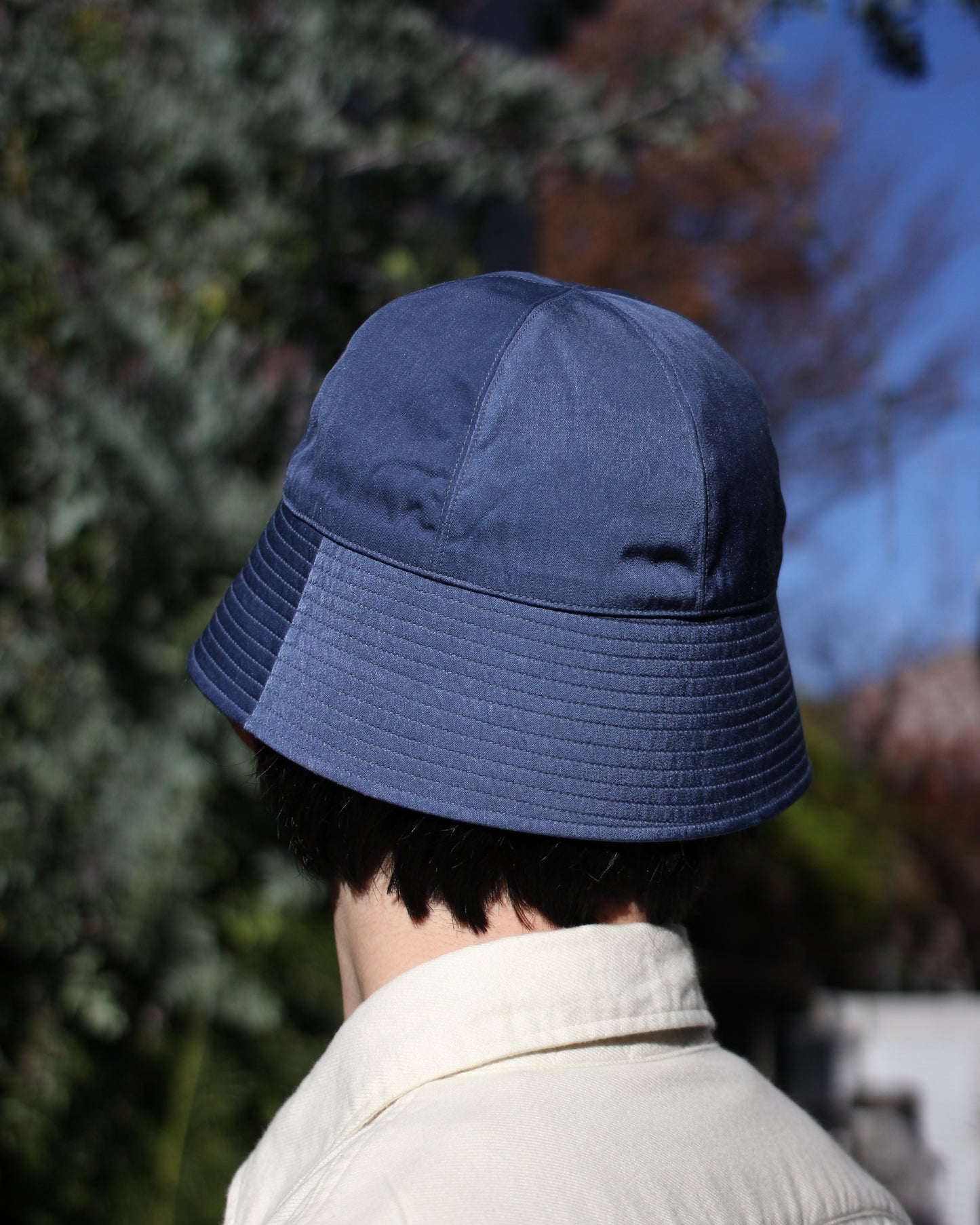 KIJIMA TAKAYUKI/CUPRO POLY SATIN SAILOR HAT "INDIGO"