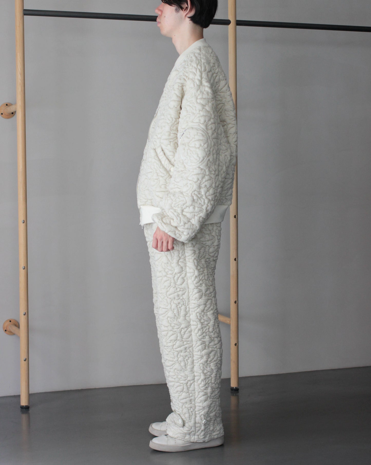 MATSUFUJI / Leaves Quilted Jacquard Jacket "OFF"