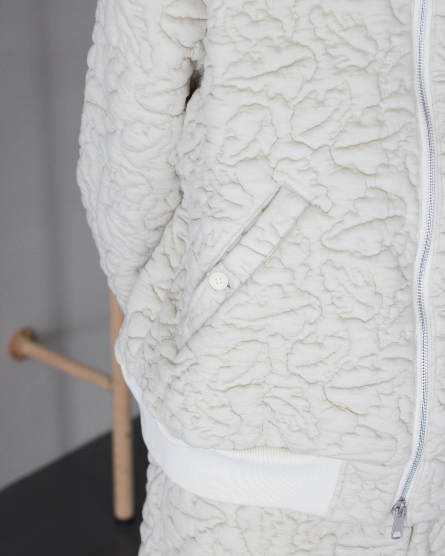 MATSUFUJI / Leaves Quilted Jacquard Jacket "OFF"