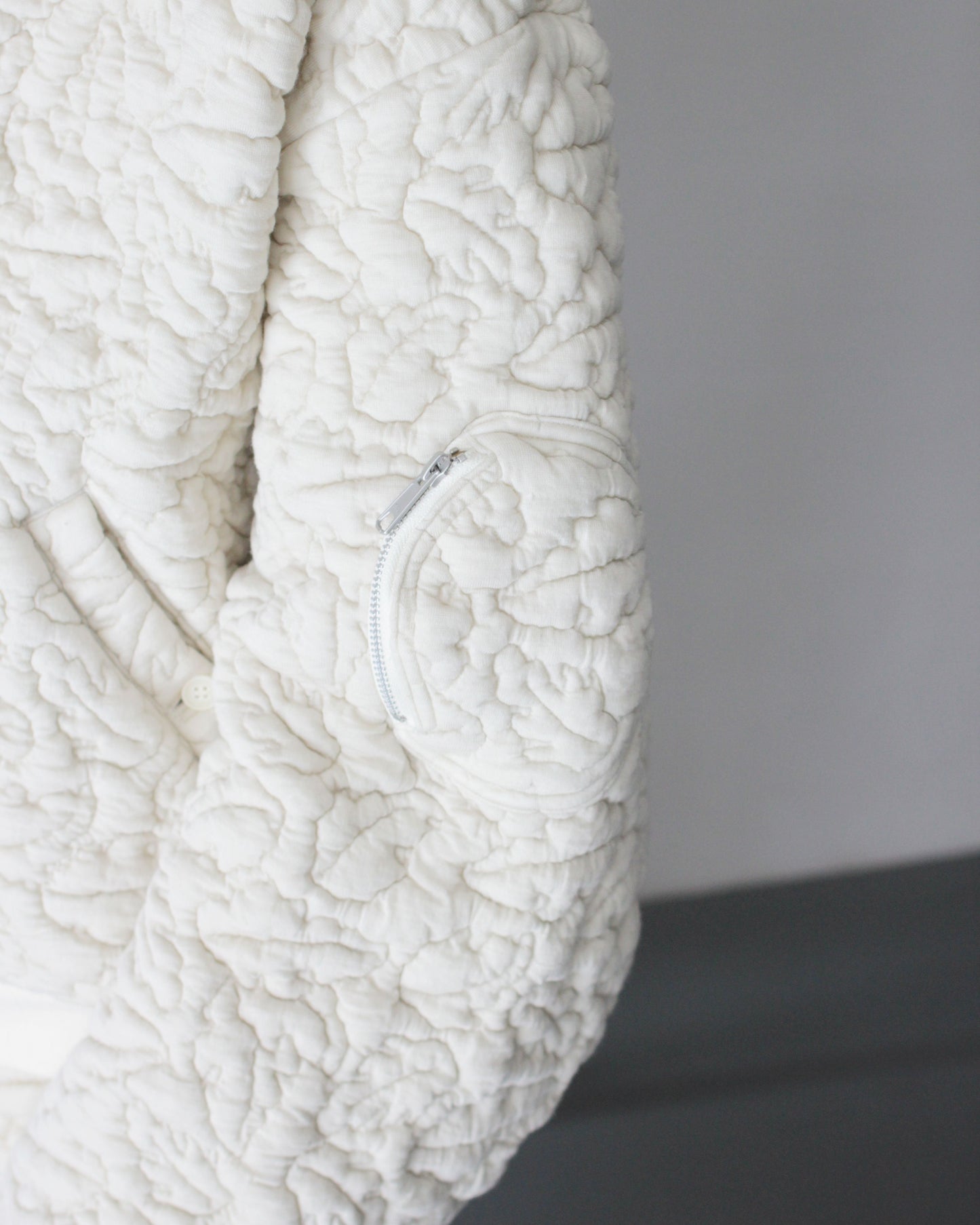 MATSUFUJI / Leaves Quilted Jacquard Jacket "OFF"