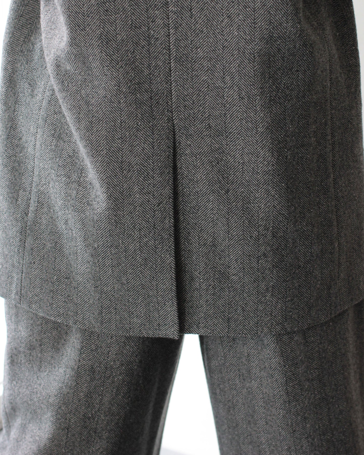 ulterior / WOOL SILK HERINGBONE D/B JKT