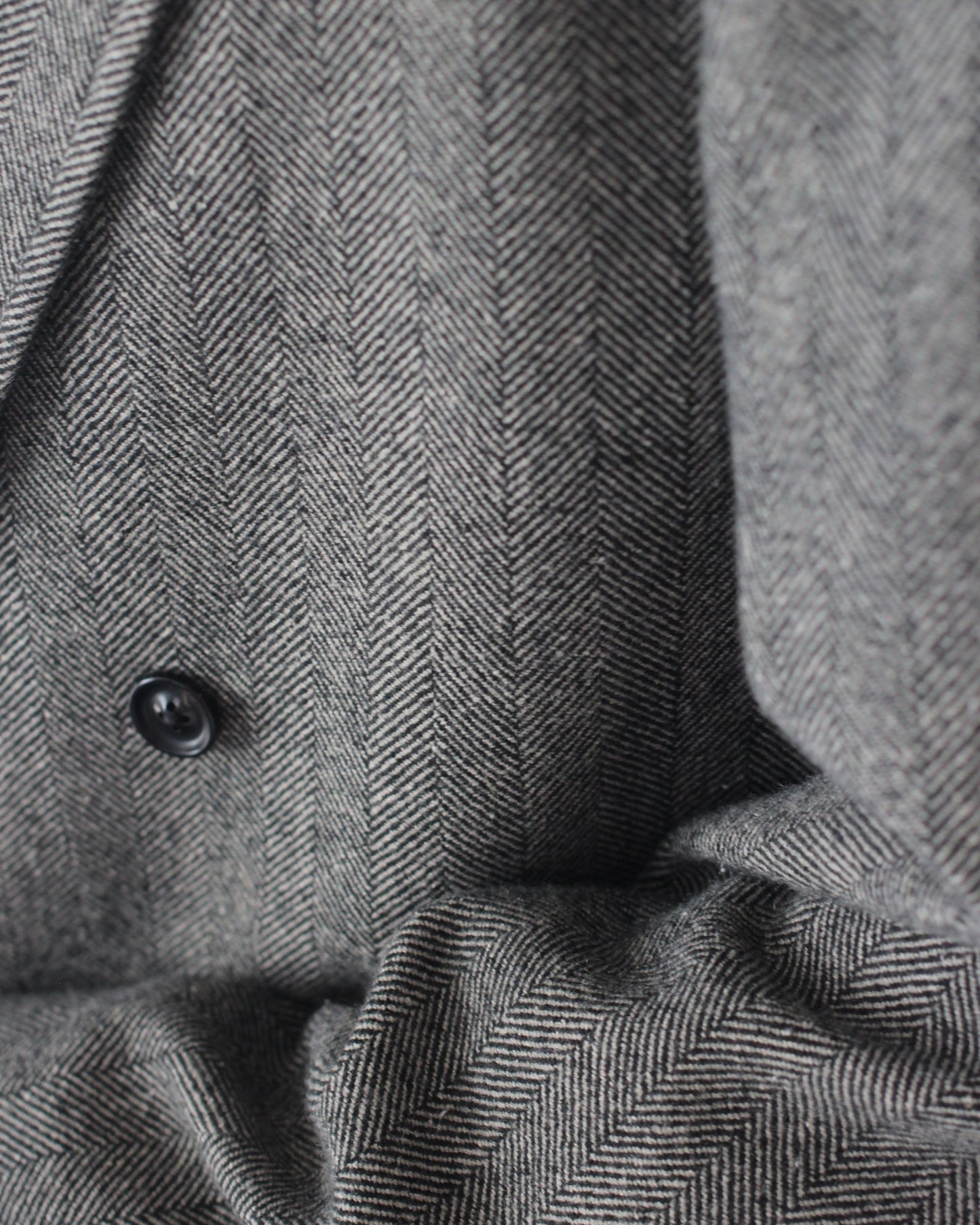 ulterior / WOOL SILK HERINGBONE D/B JKT
