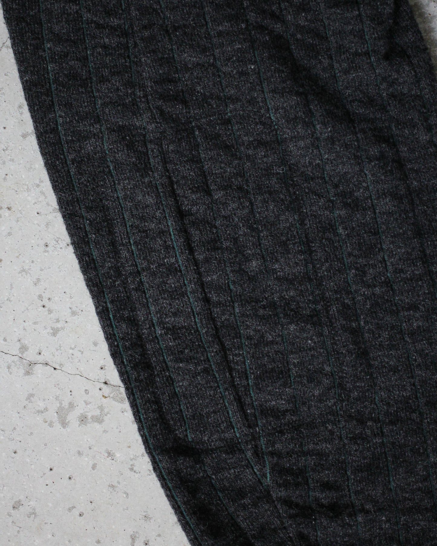 MATSUFUJI / Striped Quilt Jacquard Cardigan "CCL×GRN"