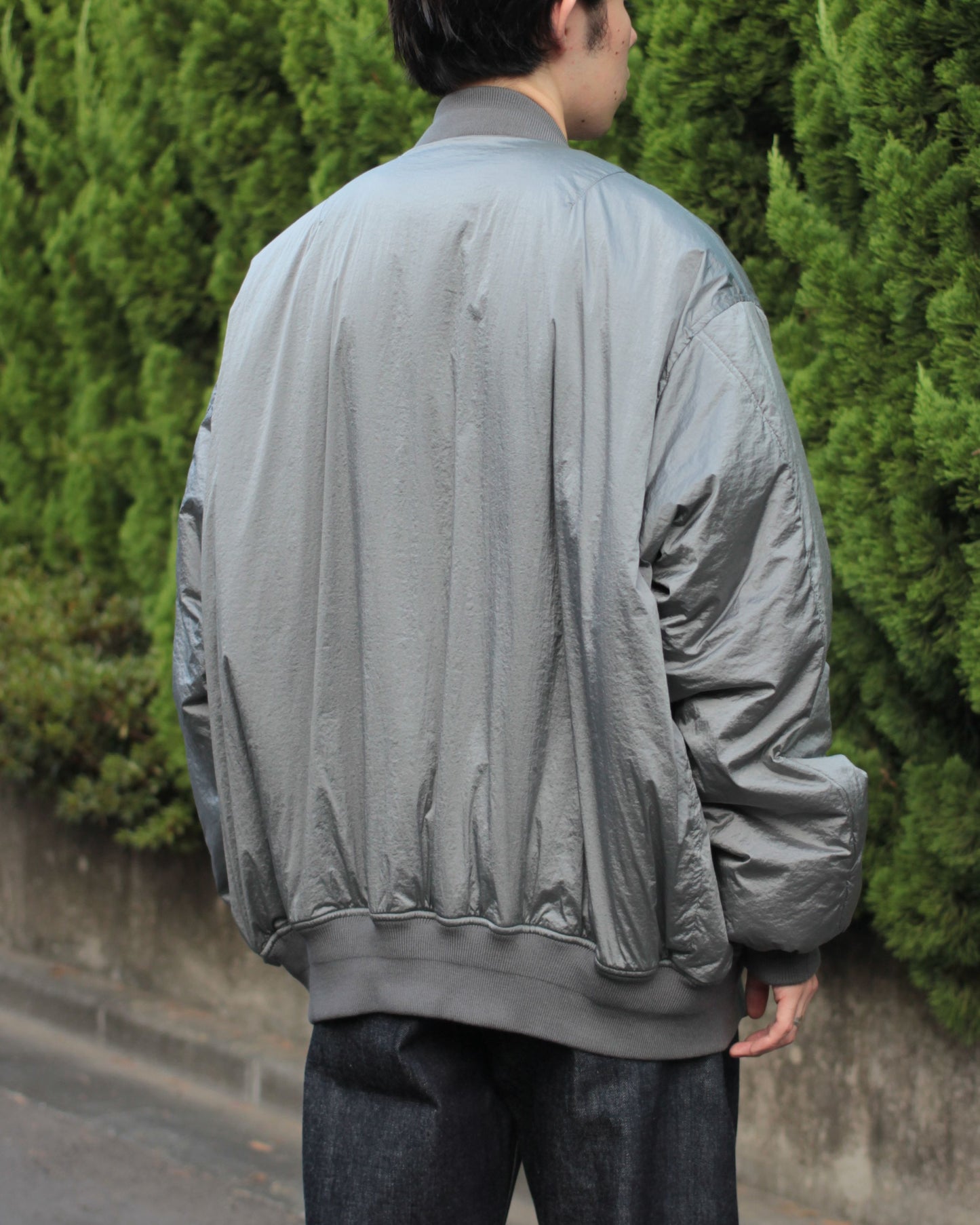 stein / OVERSIZED FLIGHT JACKET "SILVER"