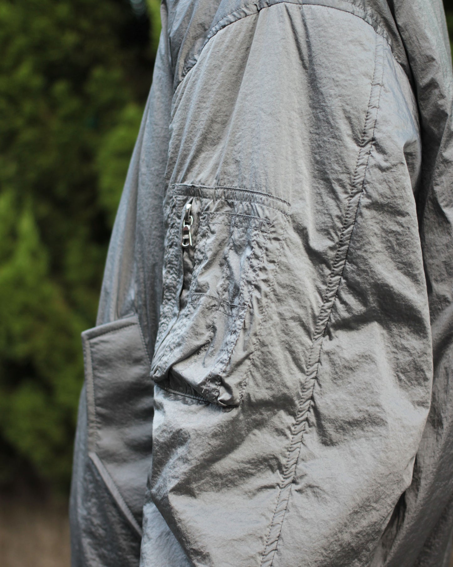 stein / OVERSIZED FLIGHT JACKET "SILVER"