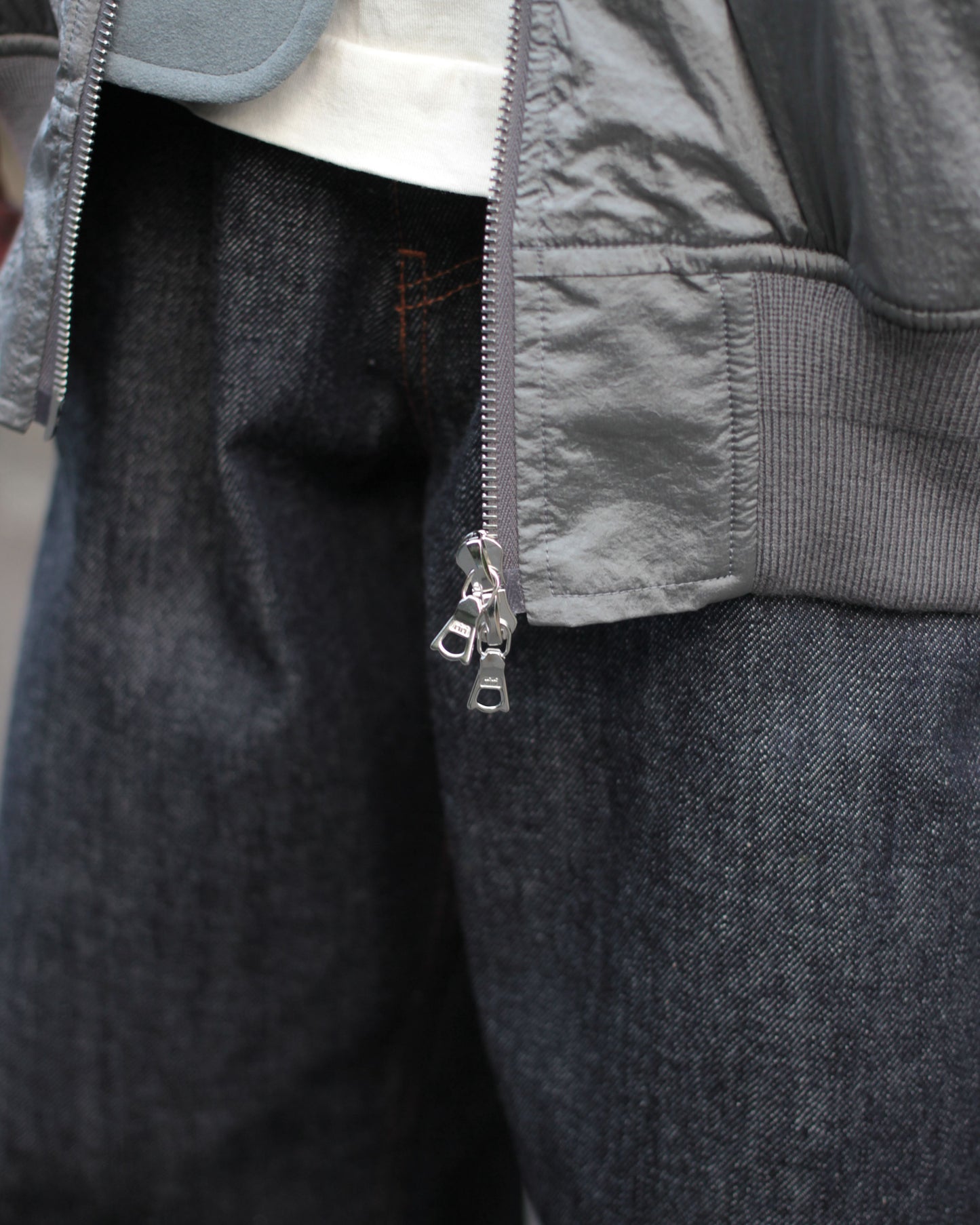stein / OVERSIZED FLIGHT JACKET "SILVER"