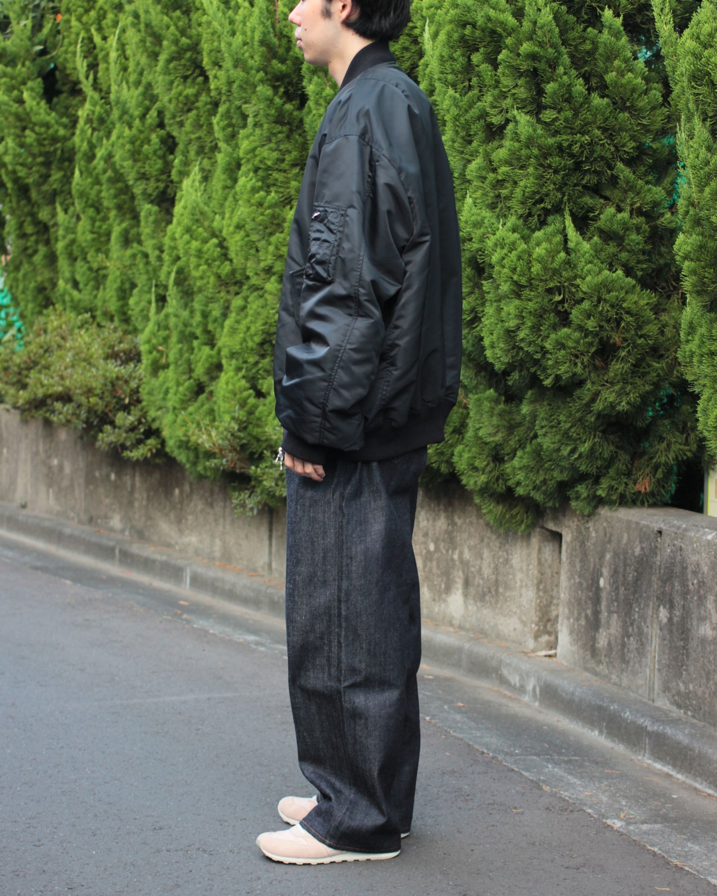 stein / OVERSIZED FLIGHT JACKET "BLACK"