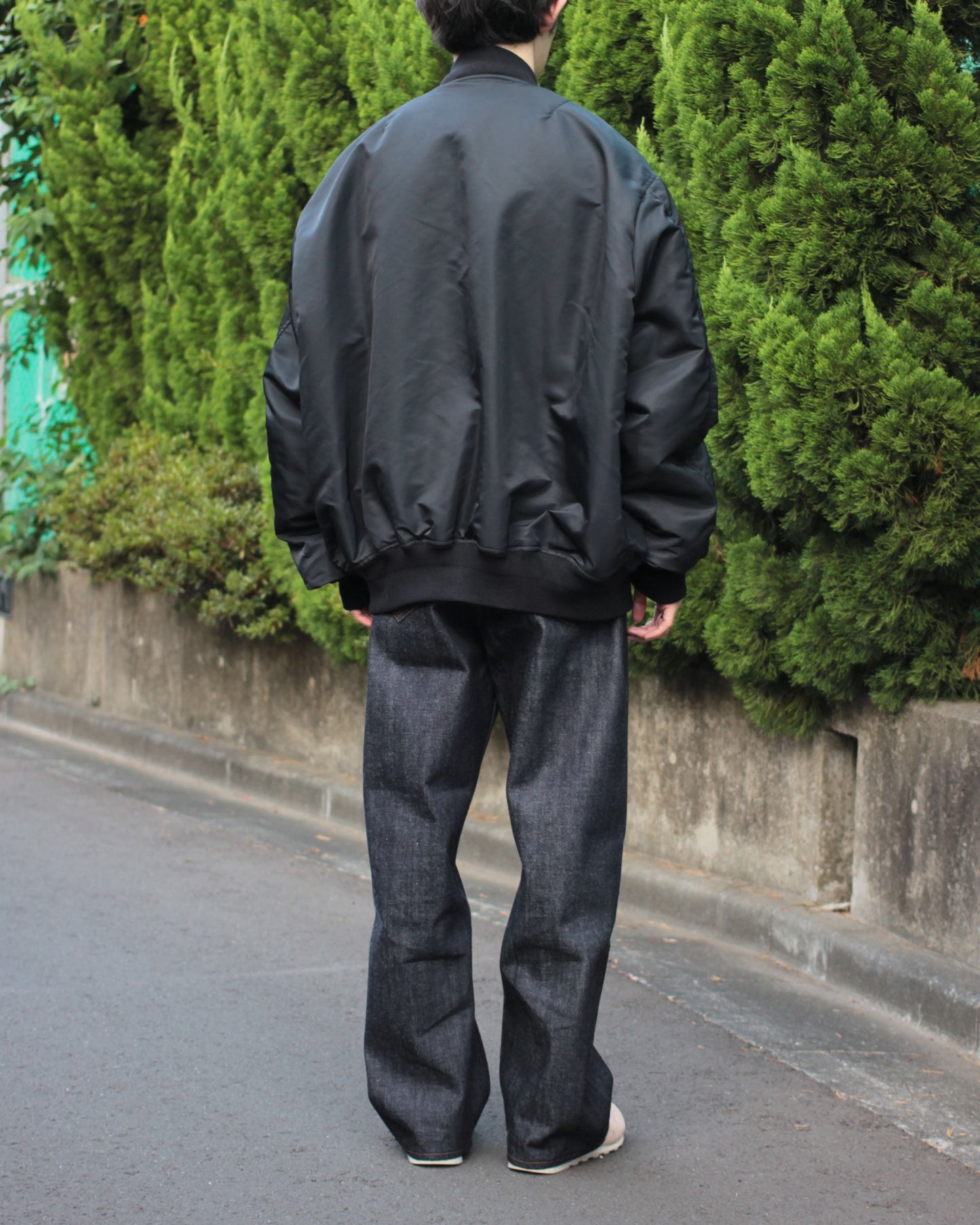 stein / OVERSIZED FLIGHT JACKET "BLACK"