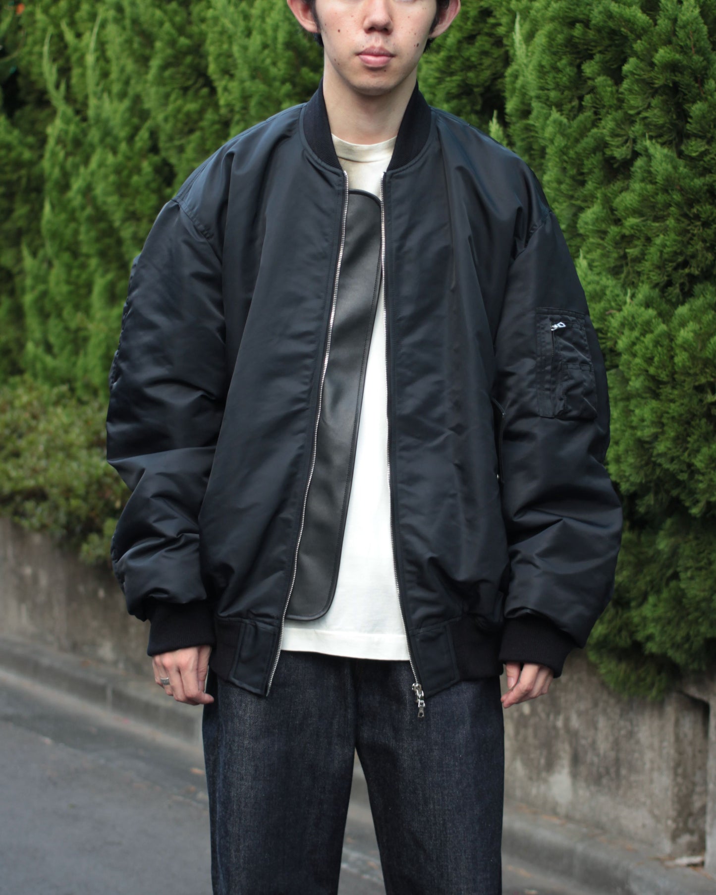 stein / OVERSIZED FLIGHT JACKET "BLACK"