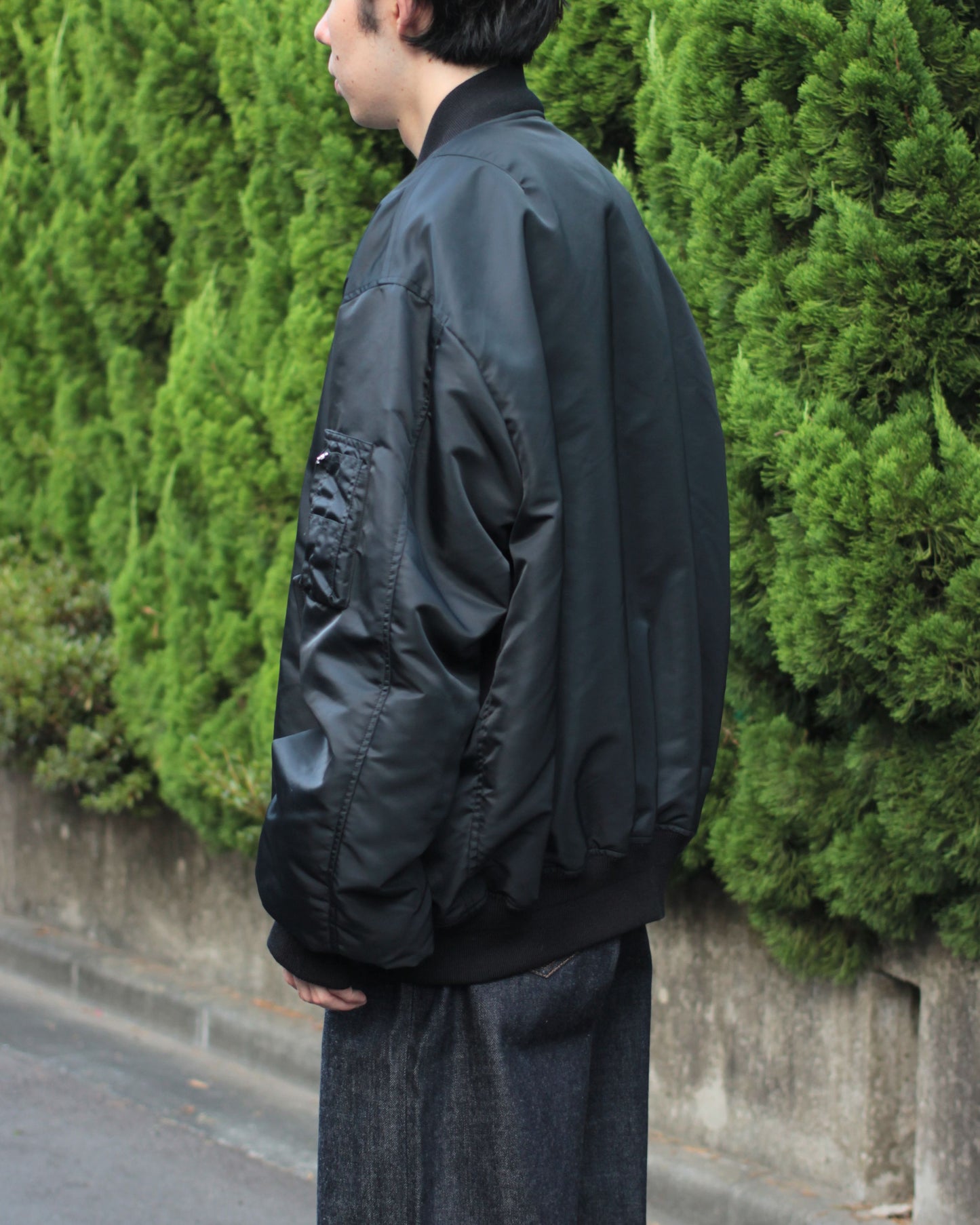 stein / OVERSIZED FLIGHT JACKET "BLACK"
