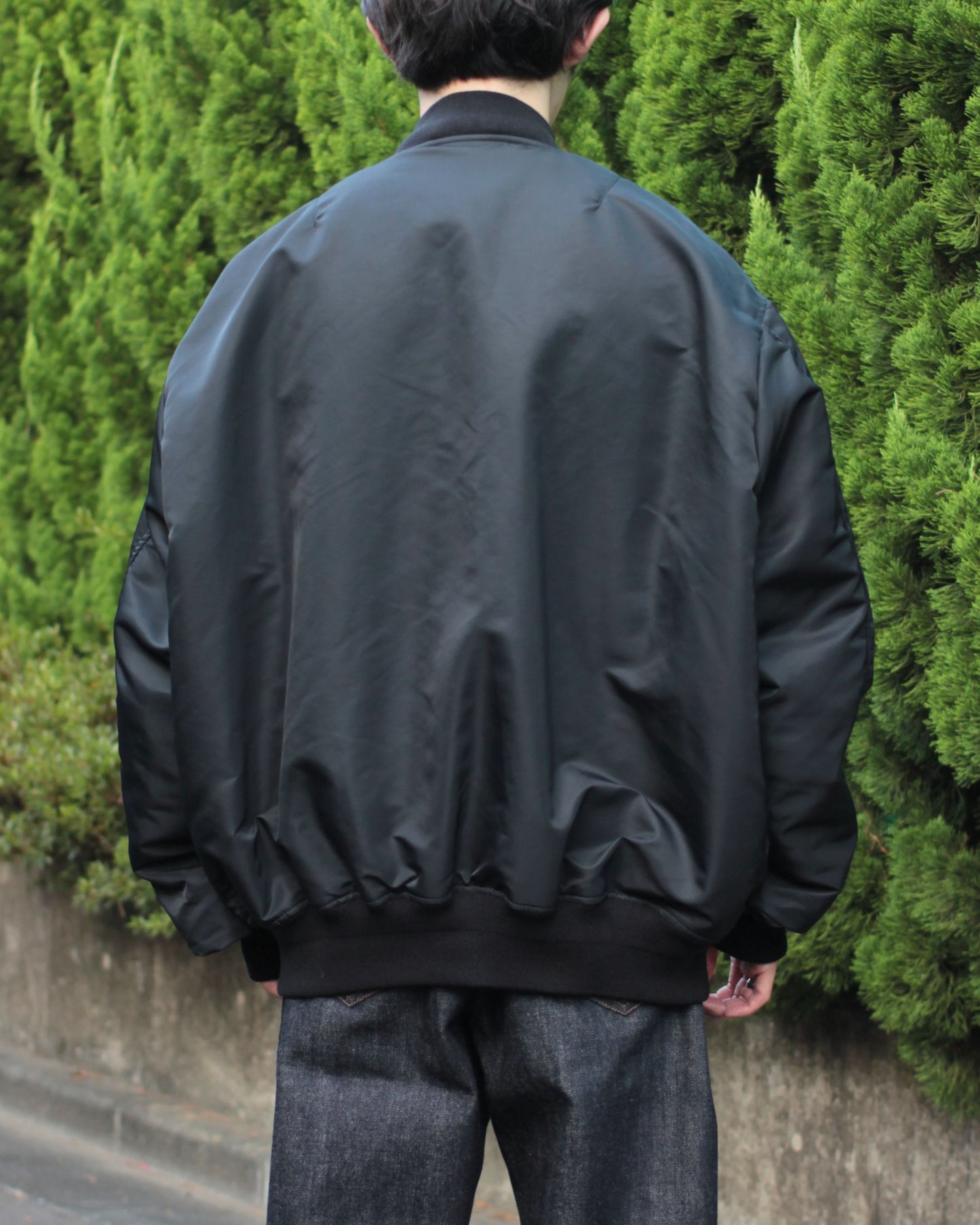stein / OVERSIZED FLIGHT JACKET "BLACK"