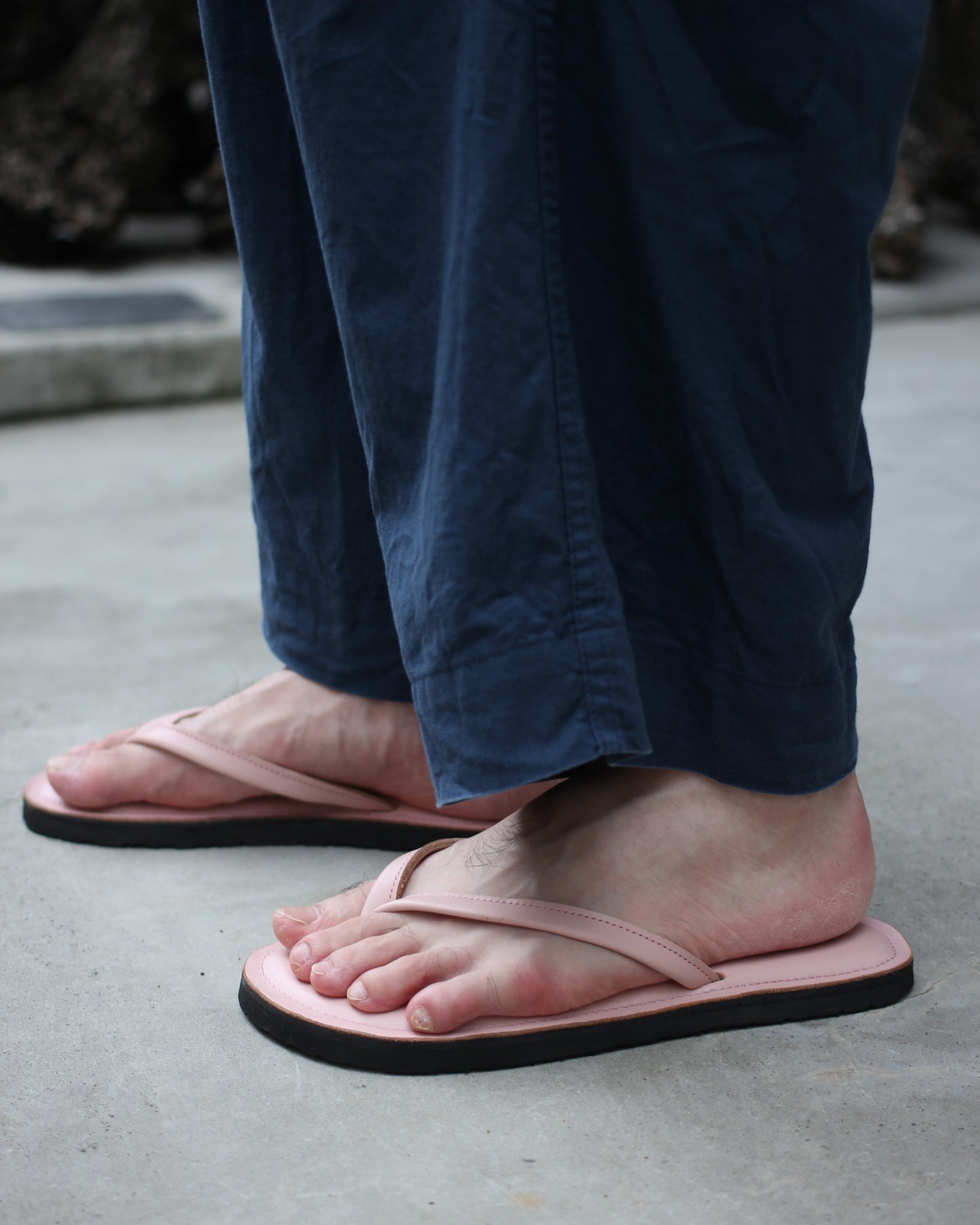 kamélia/Leather Beach Sandal "Green"