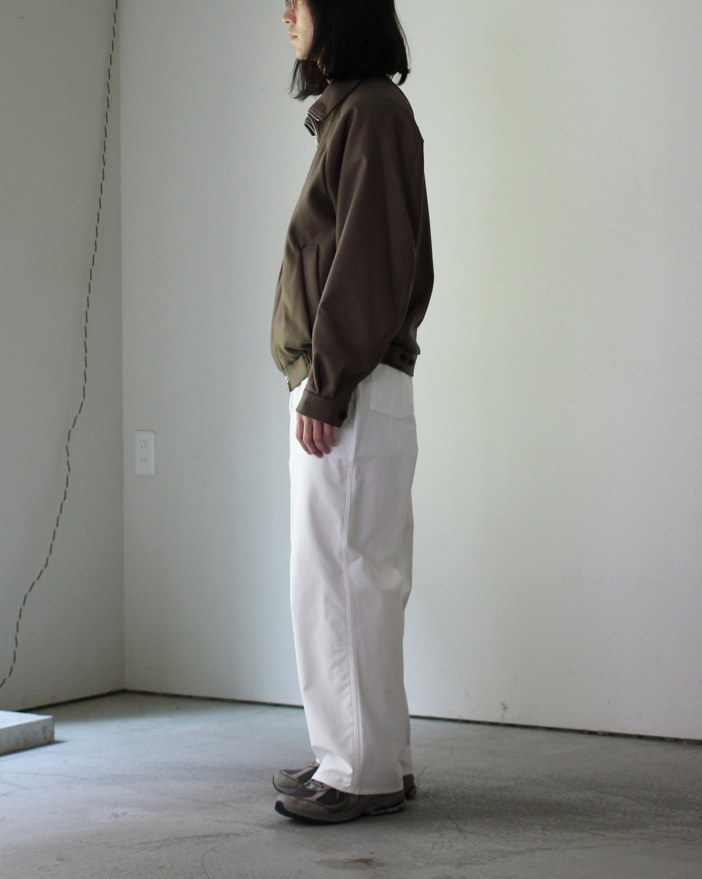 ssstein/MELTON ZIP UP BLOUSON "DARK GREIGE"