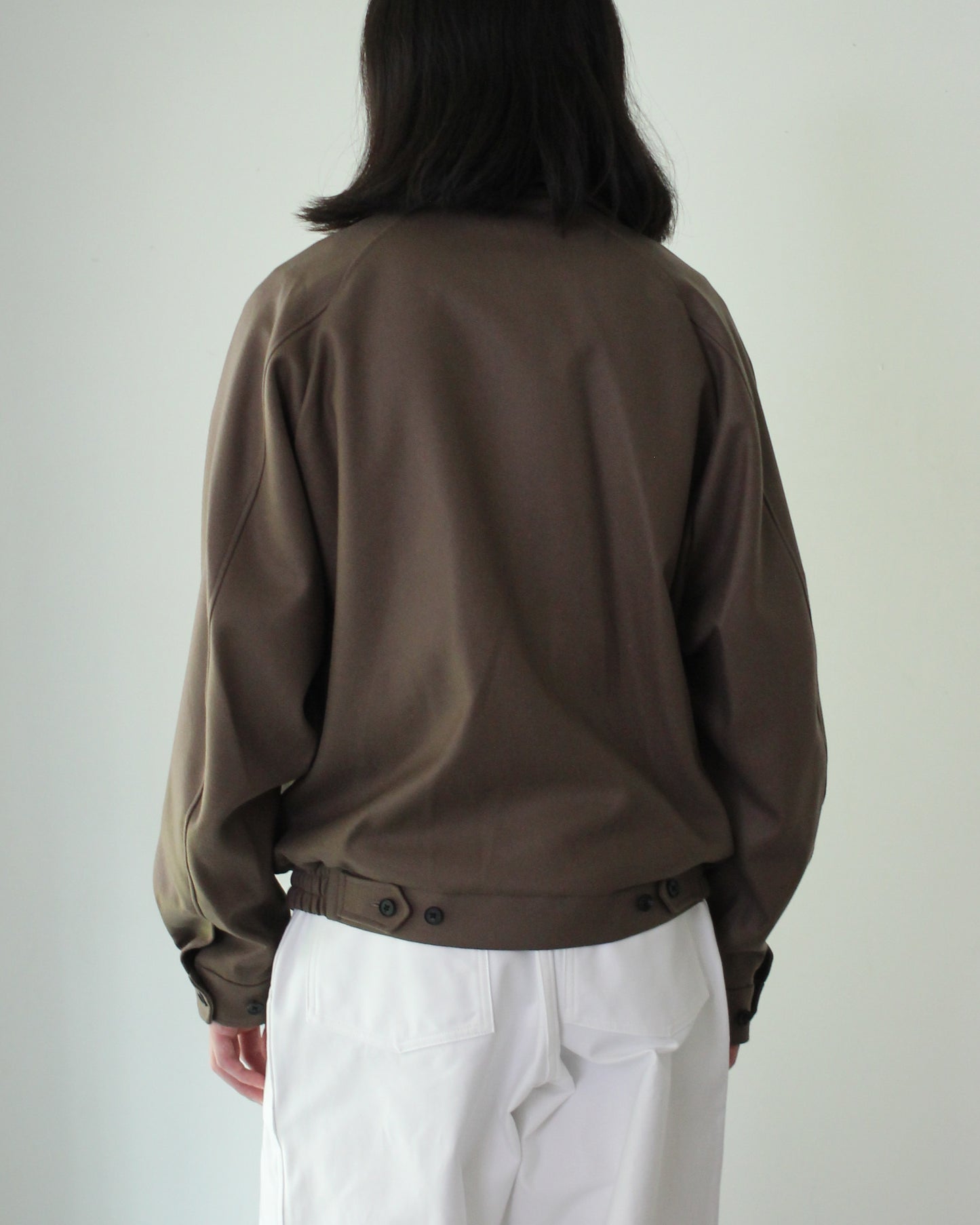 ssstein/MELTON ZIP UP BLOUSON "DARK GREIGE"