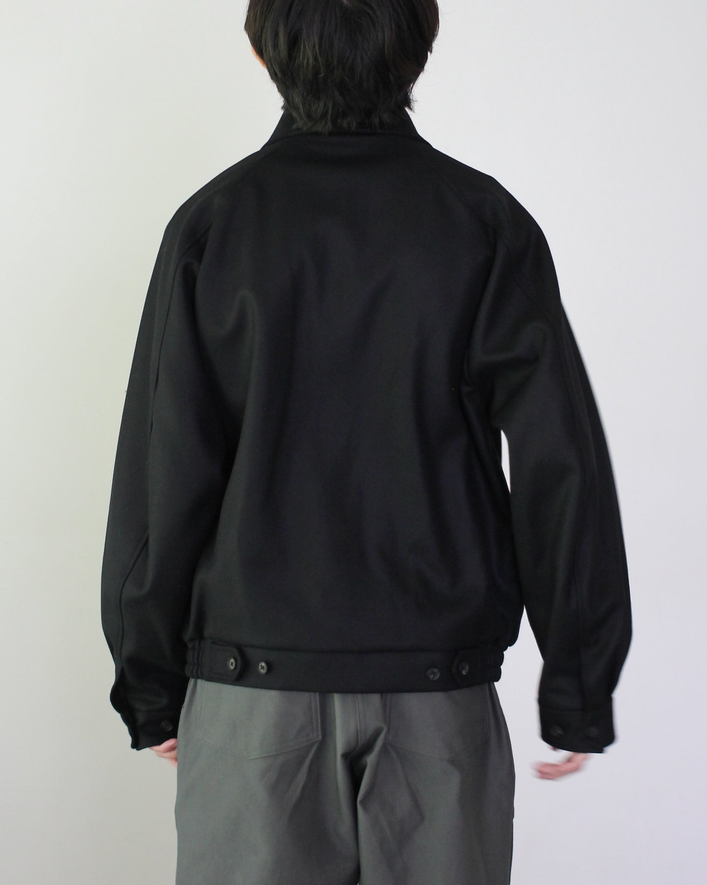 ssstein/MELTON ZIP UP BLOUSON "BLACK"