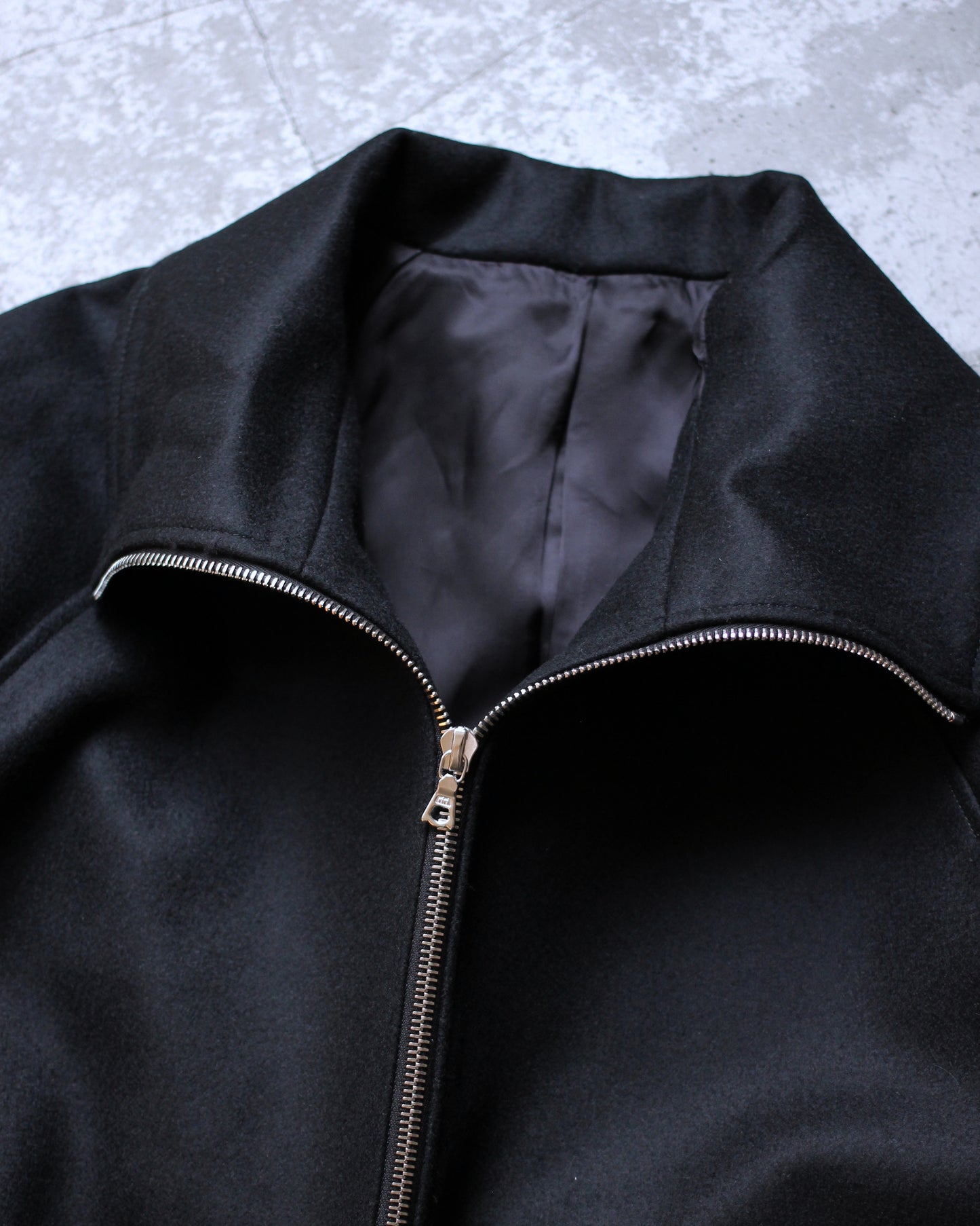 ssstein/MELTON ZIP UP BLOUSON "BLACK"