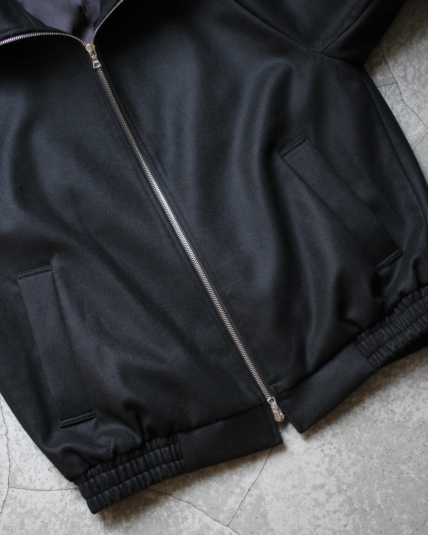 ssstein/MELTON ZIP UP BLOUSON "BLACK"