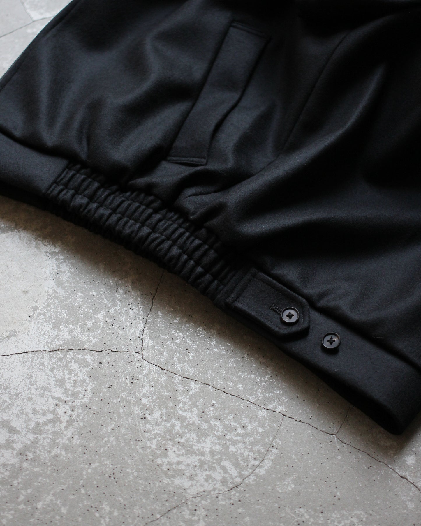 ssstein/MELTON ZIP UP BLOUSON "BLACK"