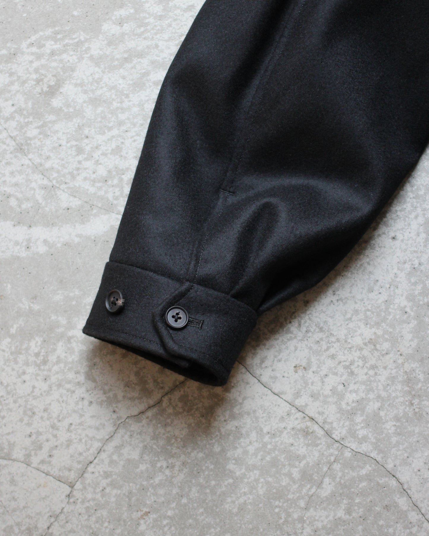 ssstein/MELTON ZIP UP BLOUSON "BLACK"