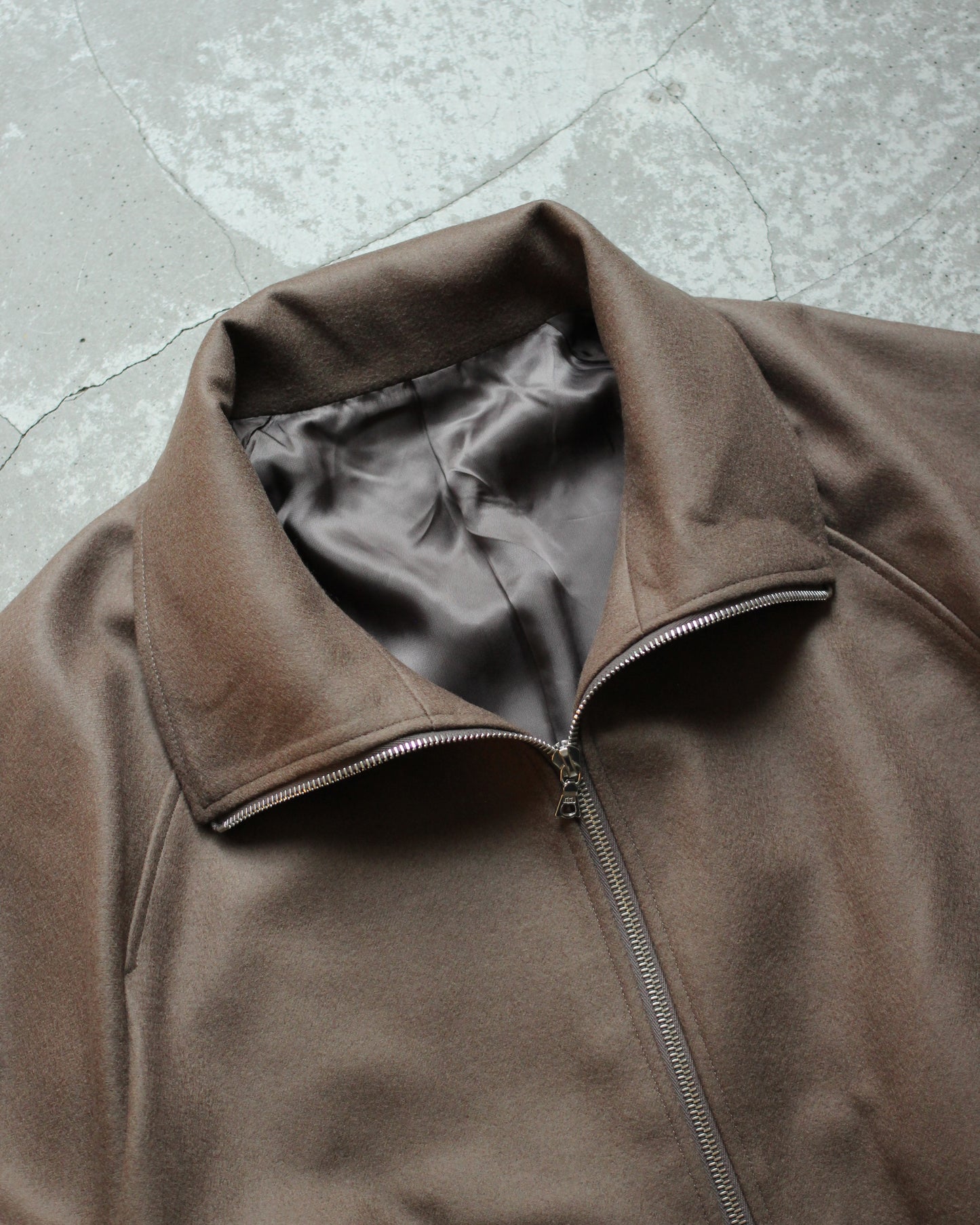 ssstein/MELTON ZIP UP BLOUSON "DARK GREIGE"