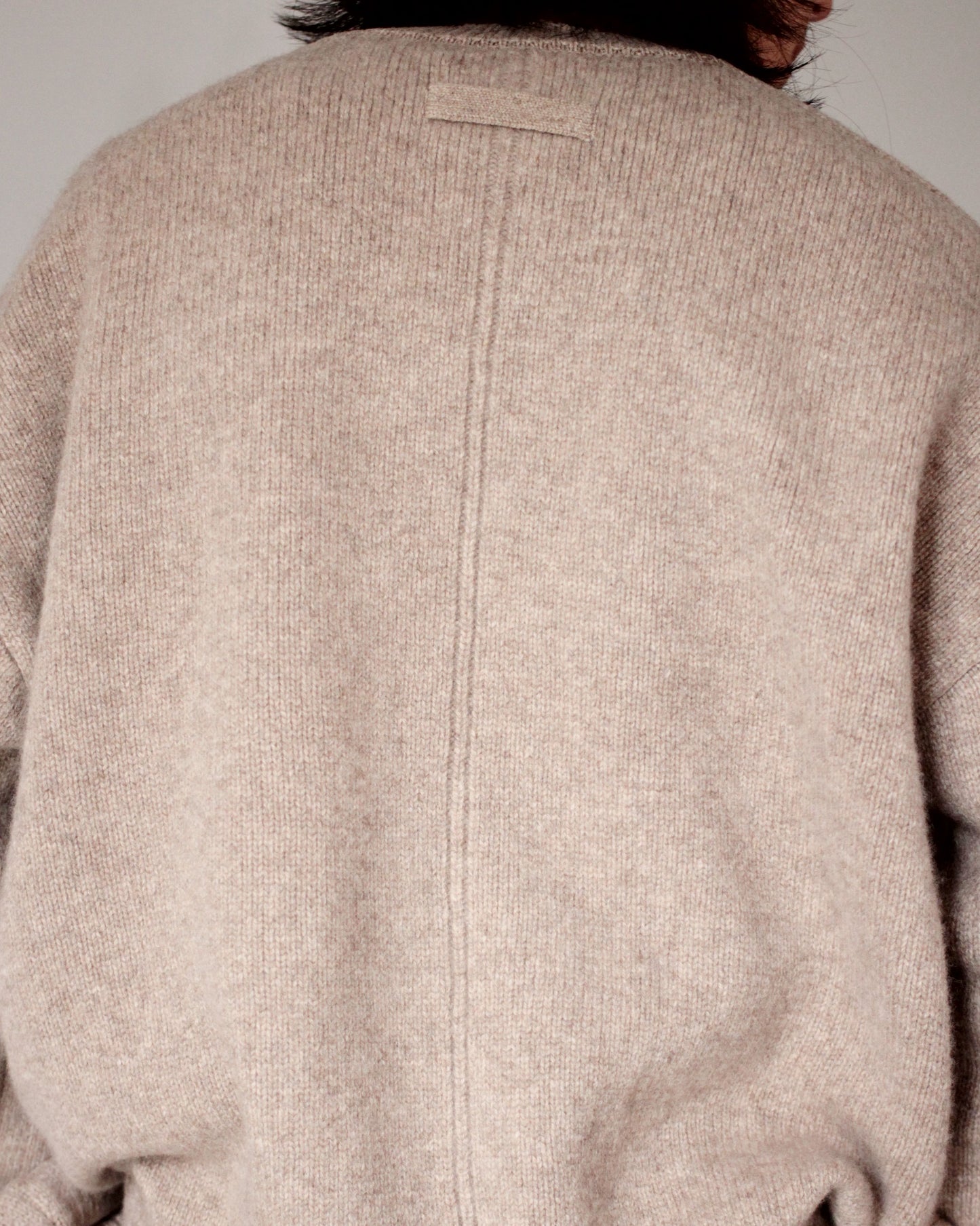stein / EX FINE LAMBS CREW NECK KNIT LS "BEIGE"