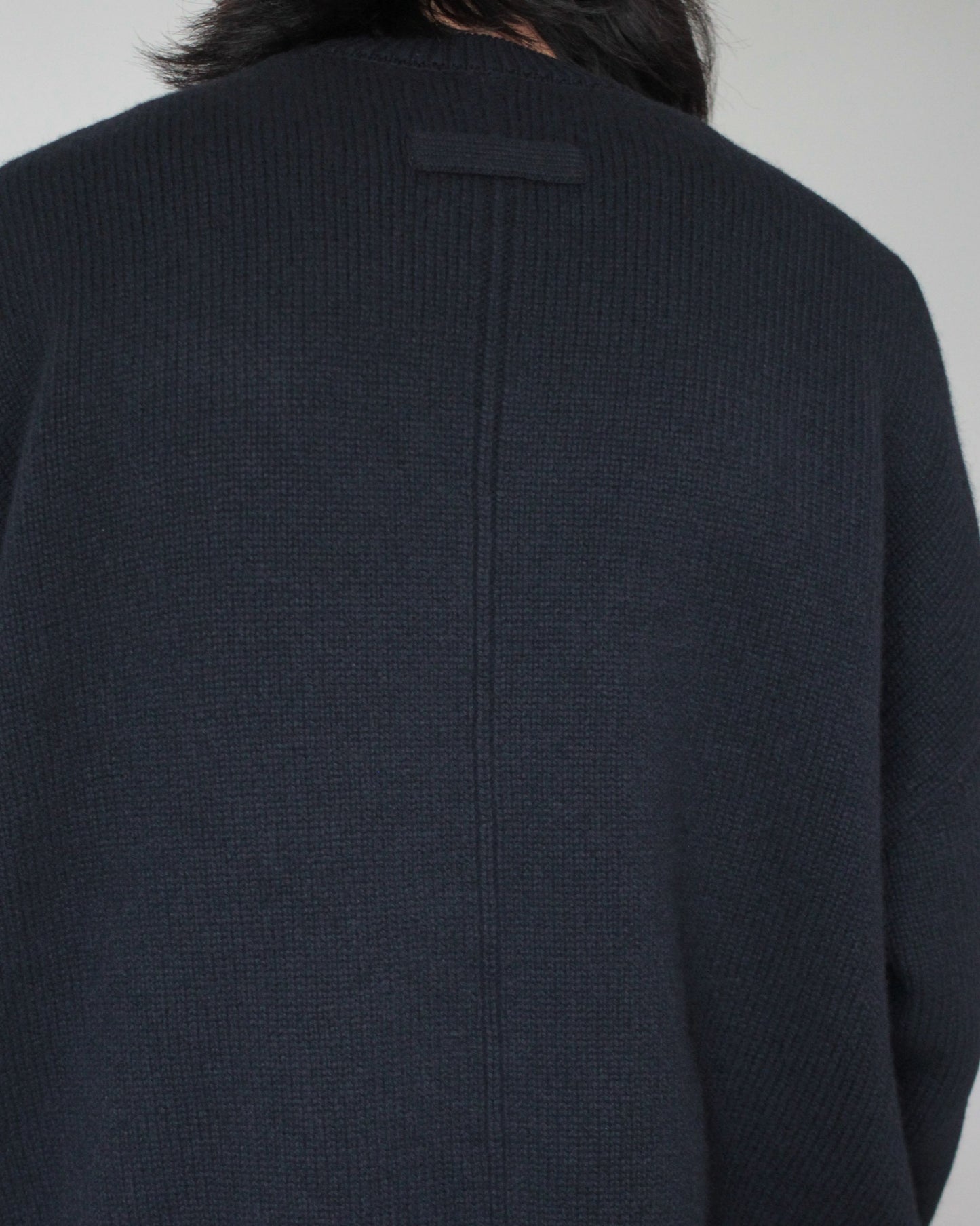 stein / EX FINE LAMBS CREW NECK KNIT LS "DARK NAVY"